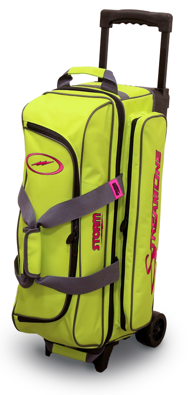 Storm Streamline 3 Ball Lime/Grey Roller Bowling Bag - Durable & Lightweight for League Play & Tournaments - Perfect for Bowling Enthusiasts & Pro Players