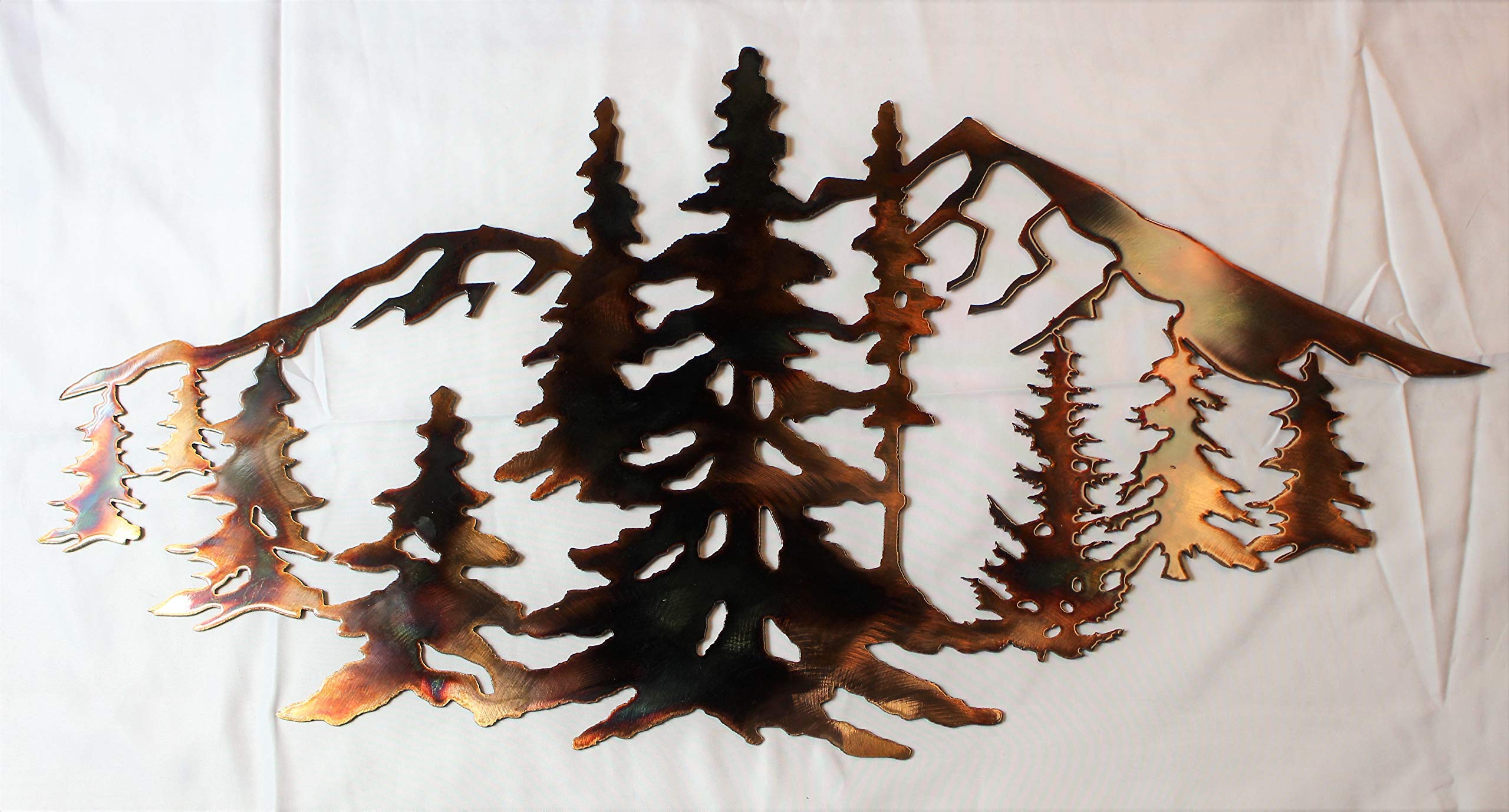 Arizona Mountain Landscape Metal Wall Art Decor - Rustic Home & Office Wall Decor for Living Room, Bedroom, or Cabin