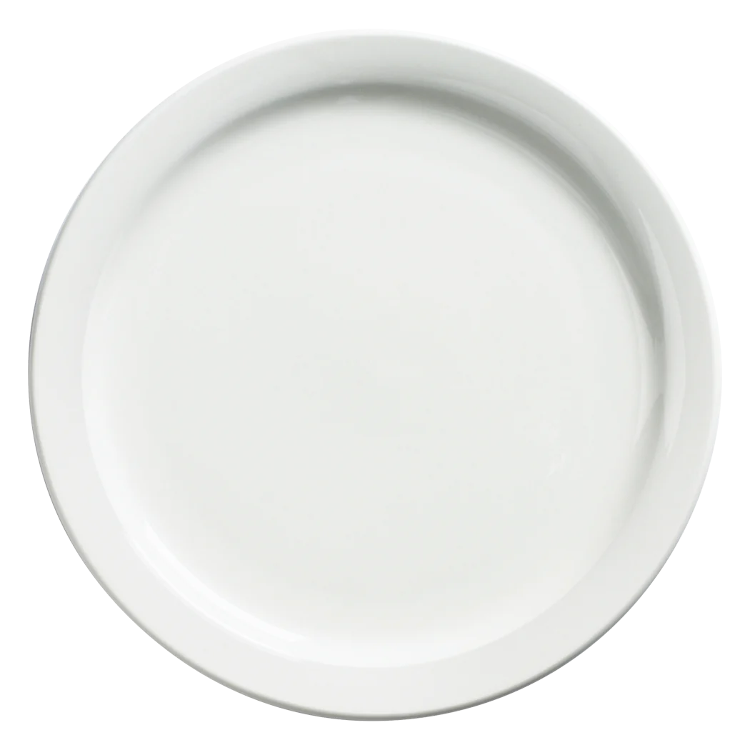 Browne Palm 6.5 Inch Round Side Plates - Set of 36 White Ceramic Dinner Plates - Perfect for Restaurants, Catering, and Home Dining