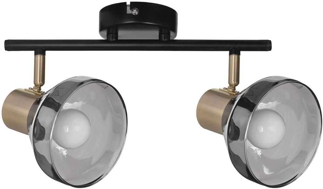 Activejet LISA Double Black and Gold Ceiling Wall Light Strip - E14 LED Wall Lamp for Living Room, Bedroom, Dining Room - Modern Home Decor Lighting Fixture