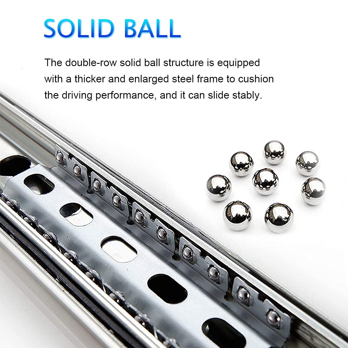 Heavy Duty Drawer Slides with Lock - Soft Close Full Extension Drawer Slides 264Lbs Load Capacity (60inch/1500mm) - Easy Installation for Garage, Closet, Nightstand & Office Furniture Organization