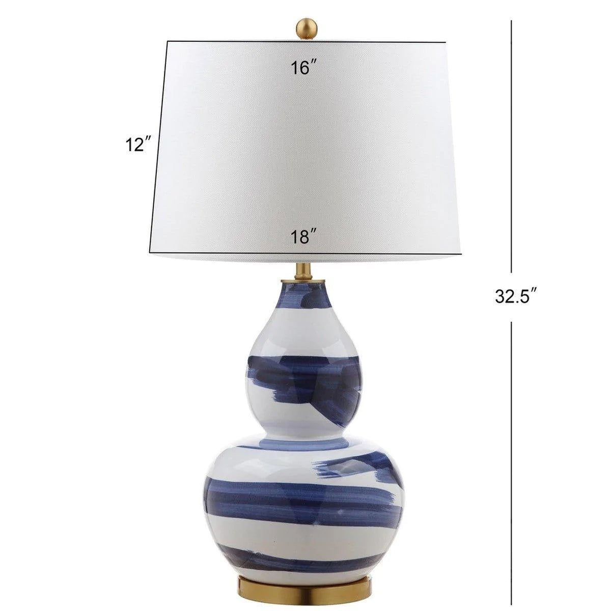 Blue and White Brushstroke Swirl Ceramic Table Lamp - Handcrafted Boho Home Decor for Bedroom, Living Room & Office - Perfect for Reading, Relaxing & Creating Cozy Ambiance