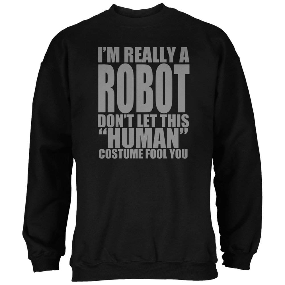 Old Glory Halloween Human Robot Costume Black Adult Sweatshirt - X-Large | Sci-Fi Cosplay, Halloween Party Outfit, Comic-Con Costume, Futuristic Themed Events