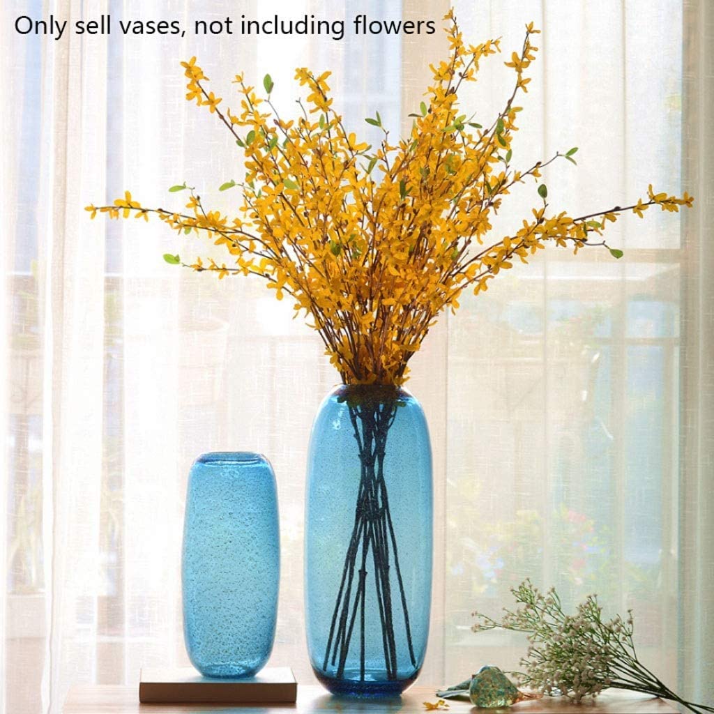 Nordic Tall Glass Flower Vase - Handcrafted Tabletop Terrarium for Home Decor (7x34cm) | Perfect Centerpiece for Living Room, Wedding & Gift Giving | Elegant Home Decoration & Wonderful Present