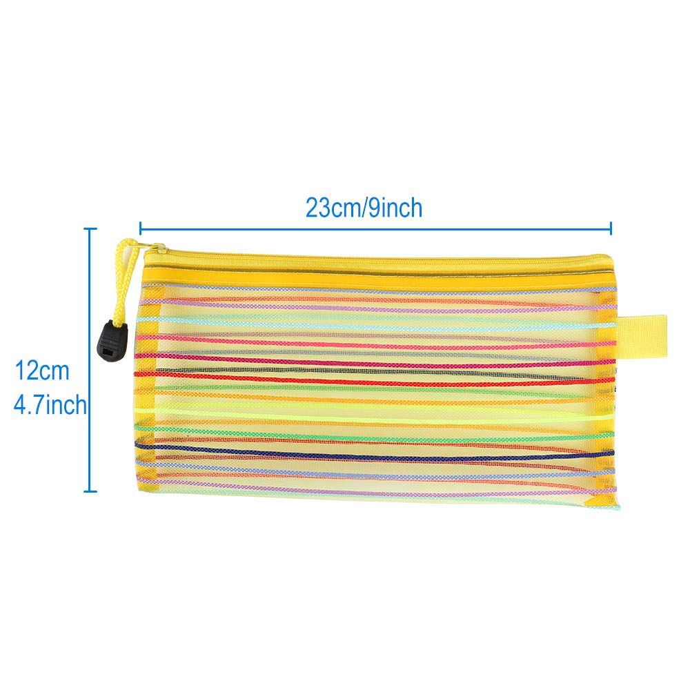 JARLINK 20 Pack Zipper Mesh Pouch & 20 Pack A4 Waterproof File Bags Set - Organize Office Supplies, Cosmetics, Travel Accessories - Perfect for Home, Office, School & Travel Storage Solutions