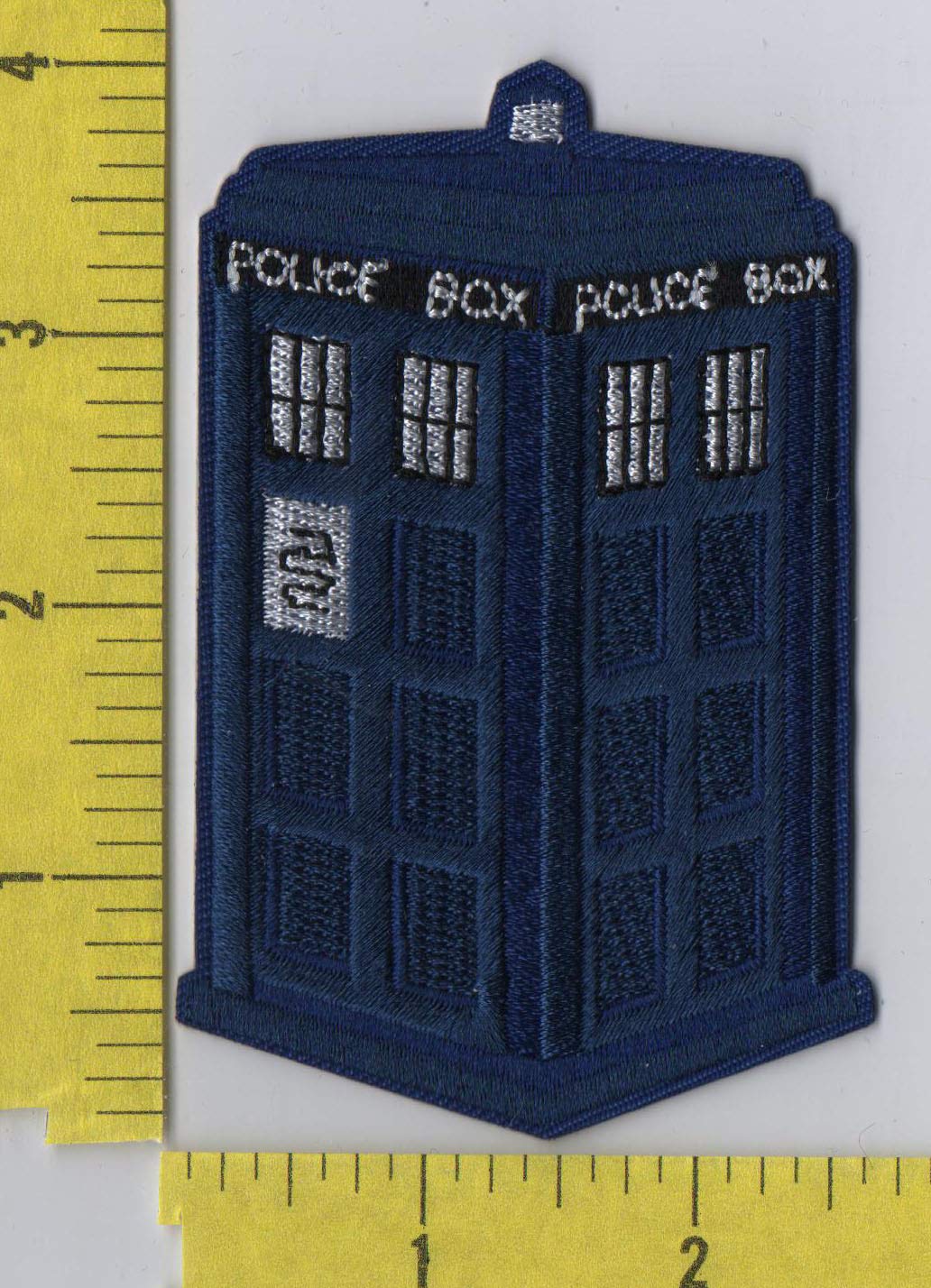 DW Tardis Police Box Iron-On Patch - Blue JB | Doctor Who Cosplay & Costume Accessory | Perfect for Jackets, Bags & DIY Crafts