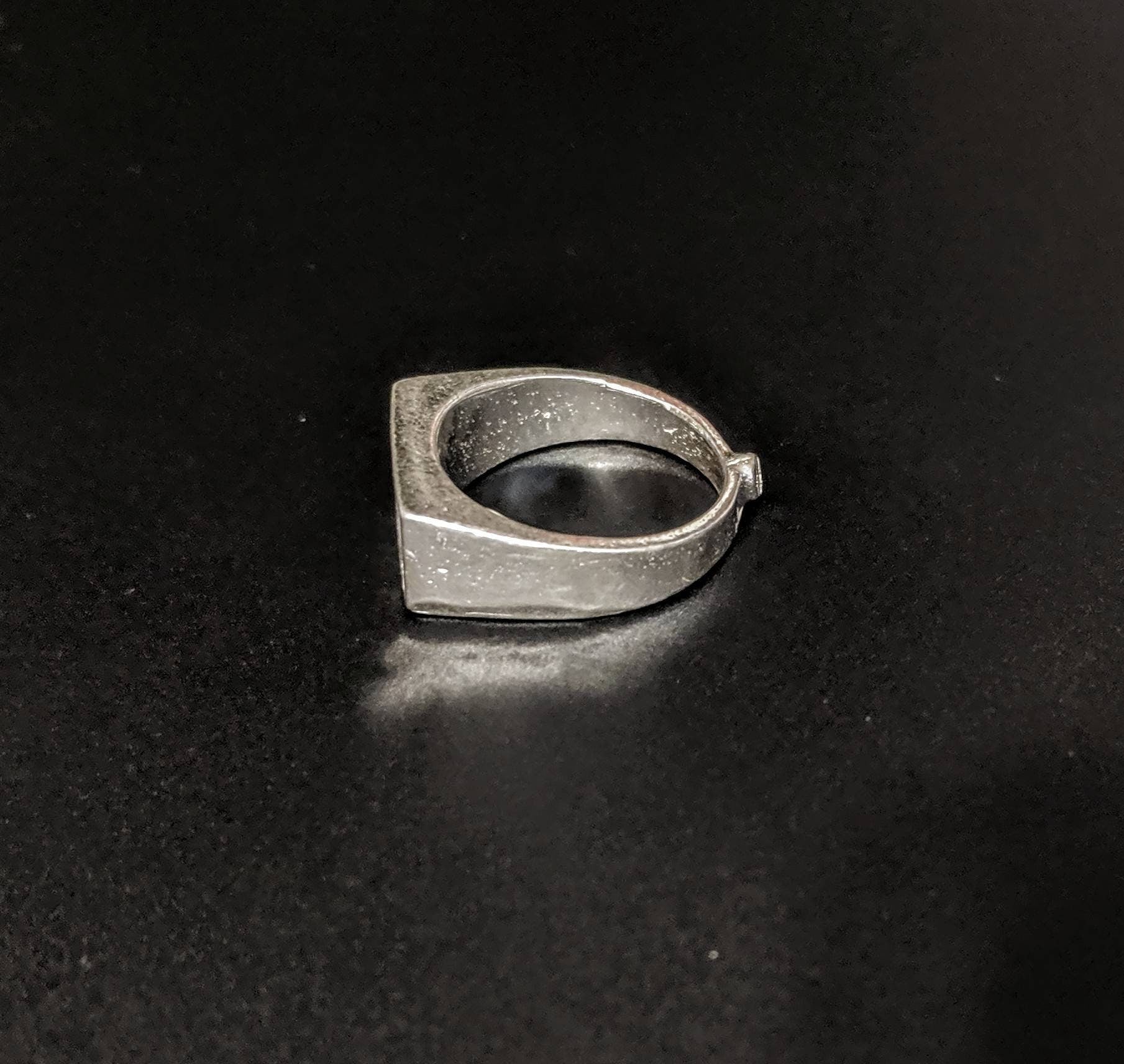 Solid Sterling Silver Inlay Blank Setting - Rough Cast DIY Jewelry Making - Empty Ring for Carving & Engraving - Size 5-11 (562-068) - Perfect for Silversmiths & Handcrafted Jewelry Design