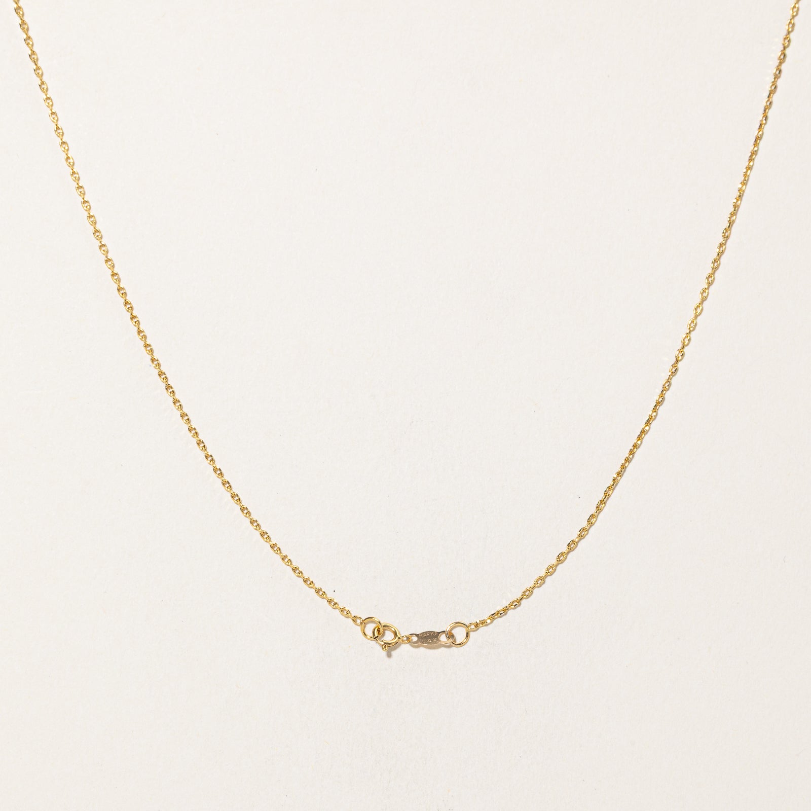 14K Yellow Gold Cable Link Drop Necklace - 16.5 Inch Dainty Chain for Women | Elegant Layering Piece for Everyday Wear & Special Occasions