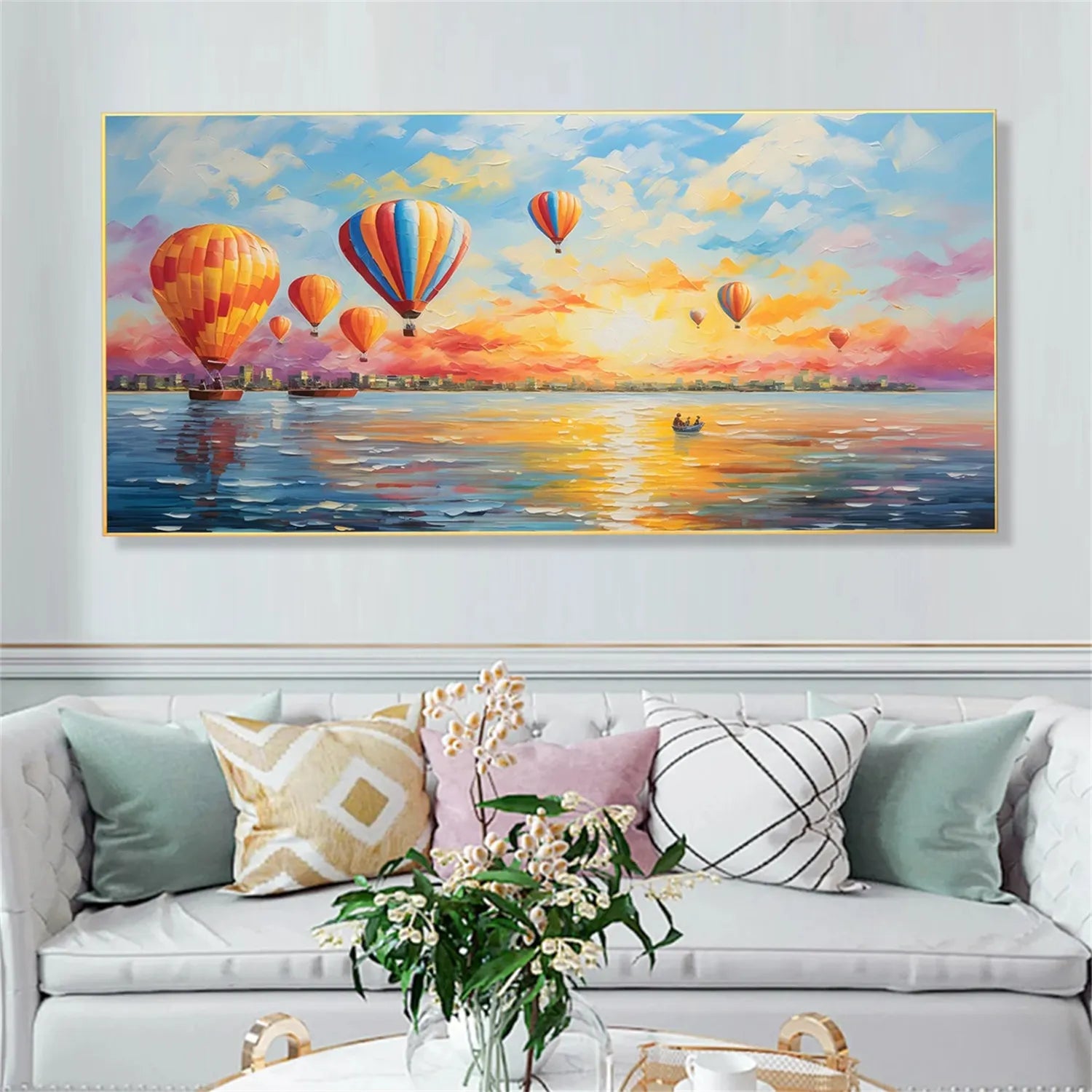 Ocean And Sky Painting #OS 167 - Stunning Seascape Wall Art for Home & Office Decor - Perfect for Living Room, Bedroom or Beach House