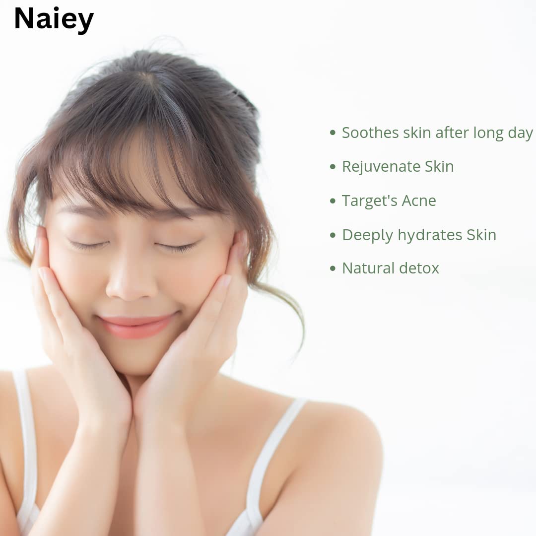 Naiey Green Tea & Neem Natural Face Wash for Acne & Pimples - 100ml (3.38 oz) for Normal & Dry Skin | Gentle Cleansing, Oil Control & Soothing | Daily Skincare Routine for Clear Complexion
