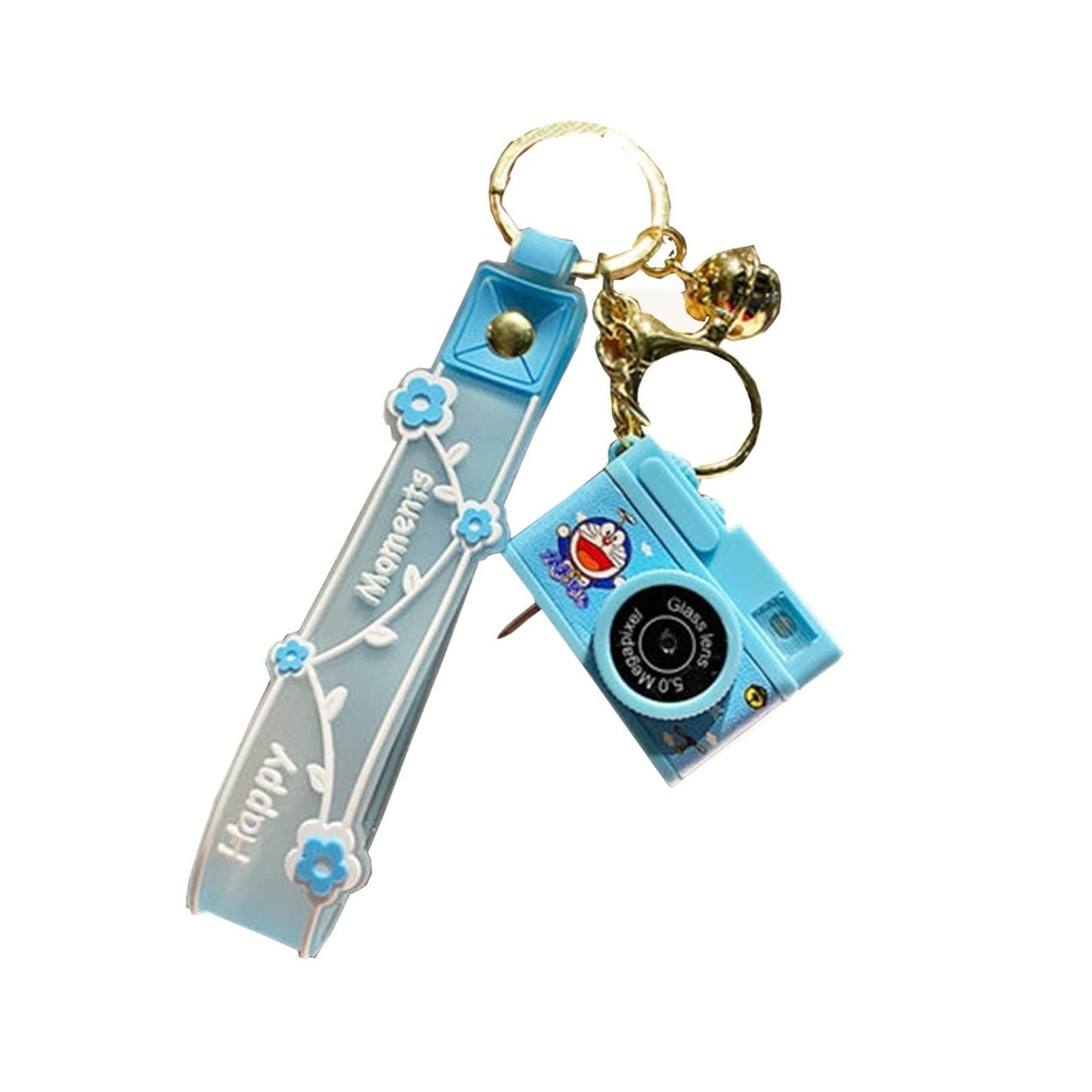 GBCCNM Mini Camera Keychain - HD 1080P Spy Camera, Tiny Wearable Pendant Camera for Covert Recording - Perfect for Home Security, Travel, and Creative Gifts (Blue, Size A)