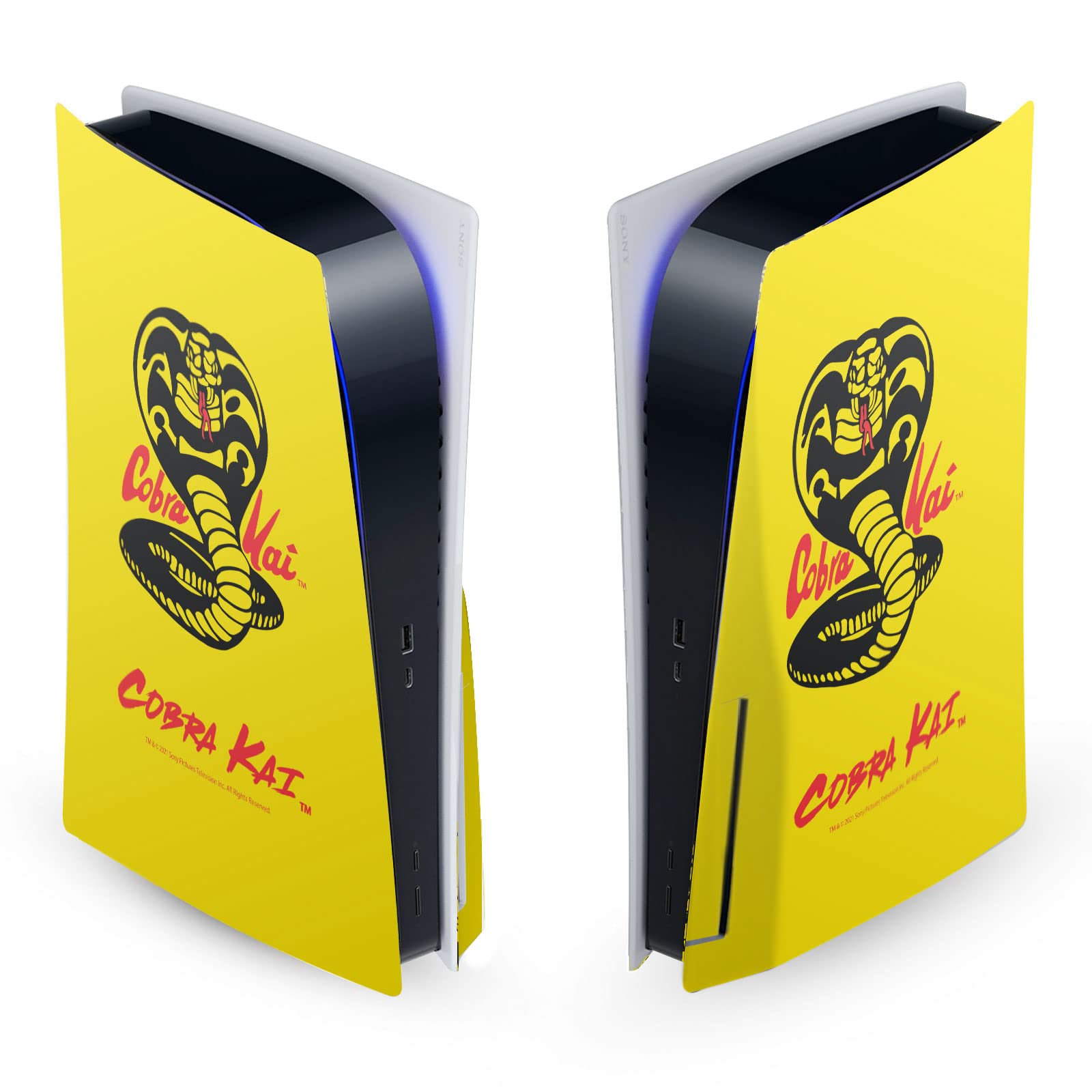 Cobra Kai PS5 Skin - Officially Licensed Vinyl Decal for Sony PlayStation 5 Disc Edition - Perfect for Gamers & Fans