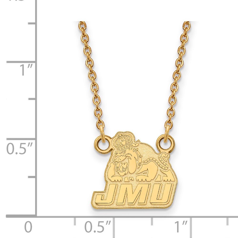 James Madison Small 1/2 Inch Pendant with 10k Yellow Gold Necklace - Elegant Jewelry Gift for Women, Perfect for Anniversaries, Birthdays & Special Occasions