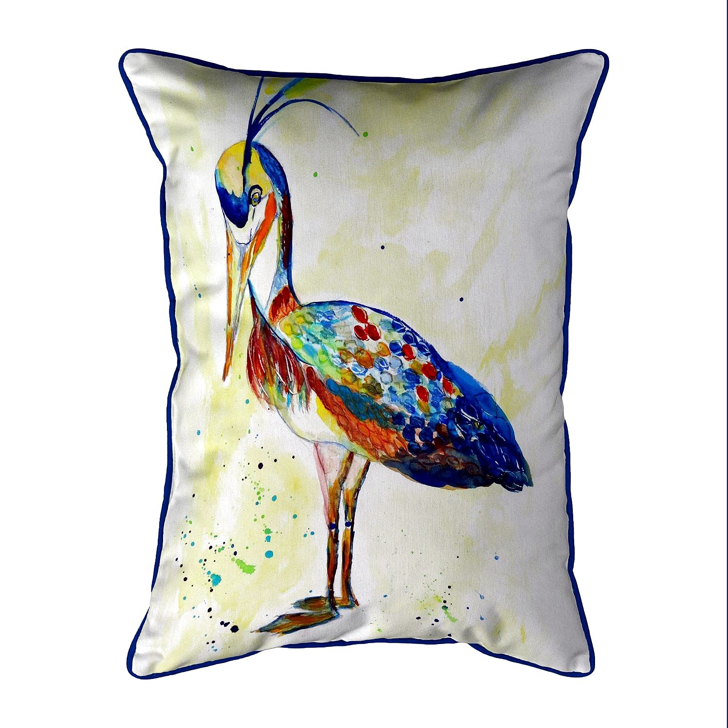 Betsy Drake HJ1018 Decorative Throw Pillow 16x20 Inches - Soft Multi-Color Cushion for Sofa, Bed & Living Room Decor