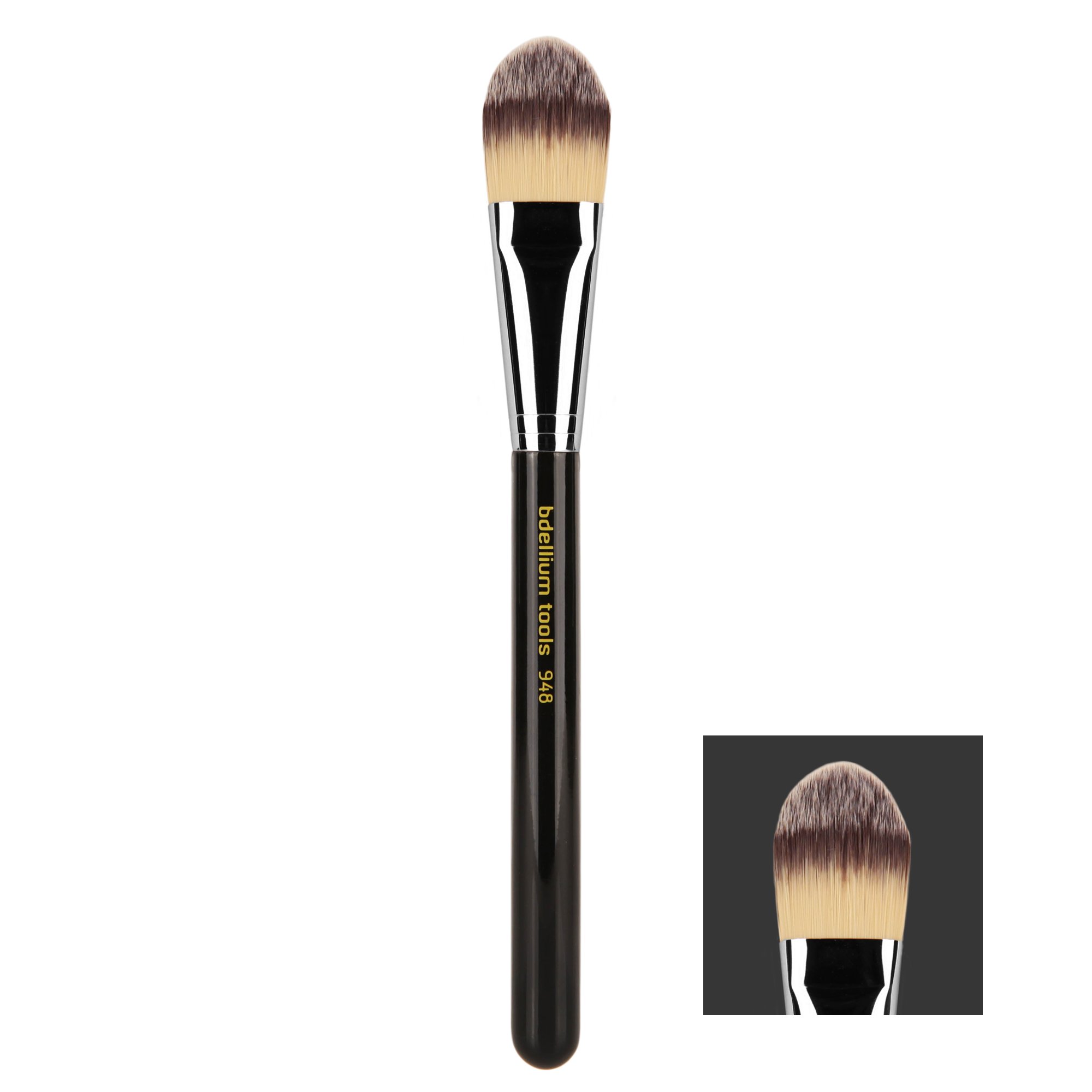 Bdellium Tools Professional Makeup Brush Maestro Series - Foundation Brush 948 | Soft Synthetic Bristles for Flawless Liquid & Cream Makeup Application | Perfect for Everyday Makeup, Bridal Looks & Professional Makeup Artists