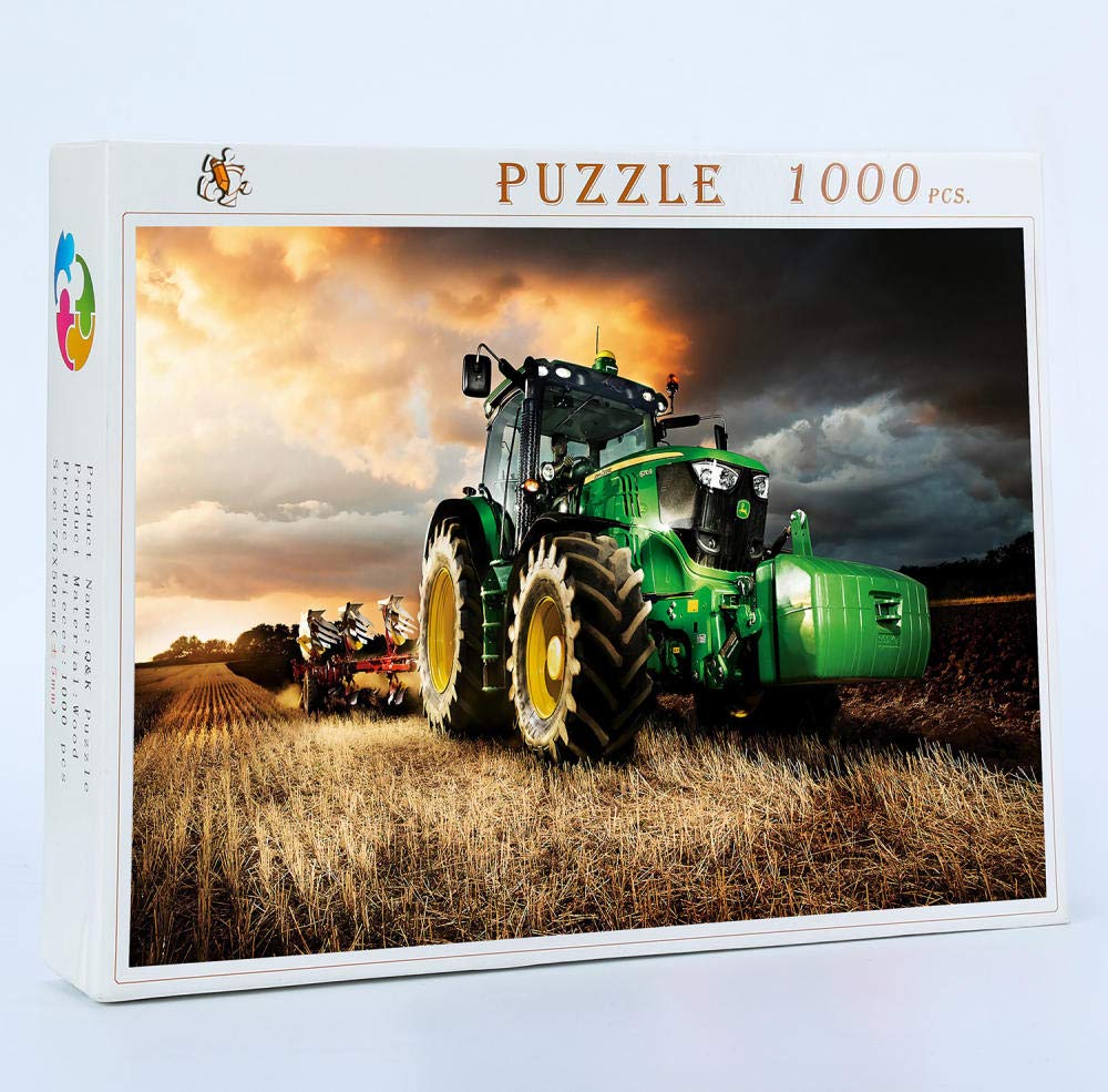 1000 Piece Wooden Jigsaw Puzzle for Adults - Vintage Farm Tractor Collector's Puzzle, Perfect for Relaxation, Home Decor & Gift Giving