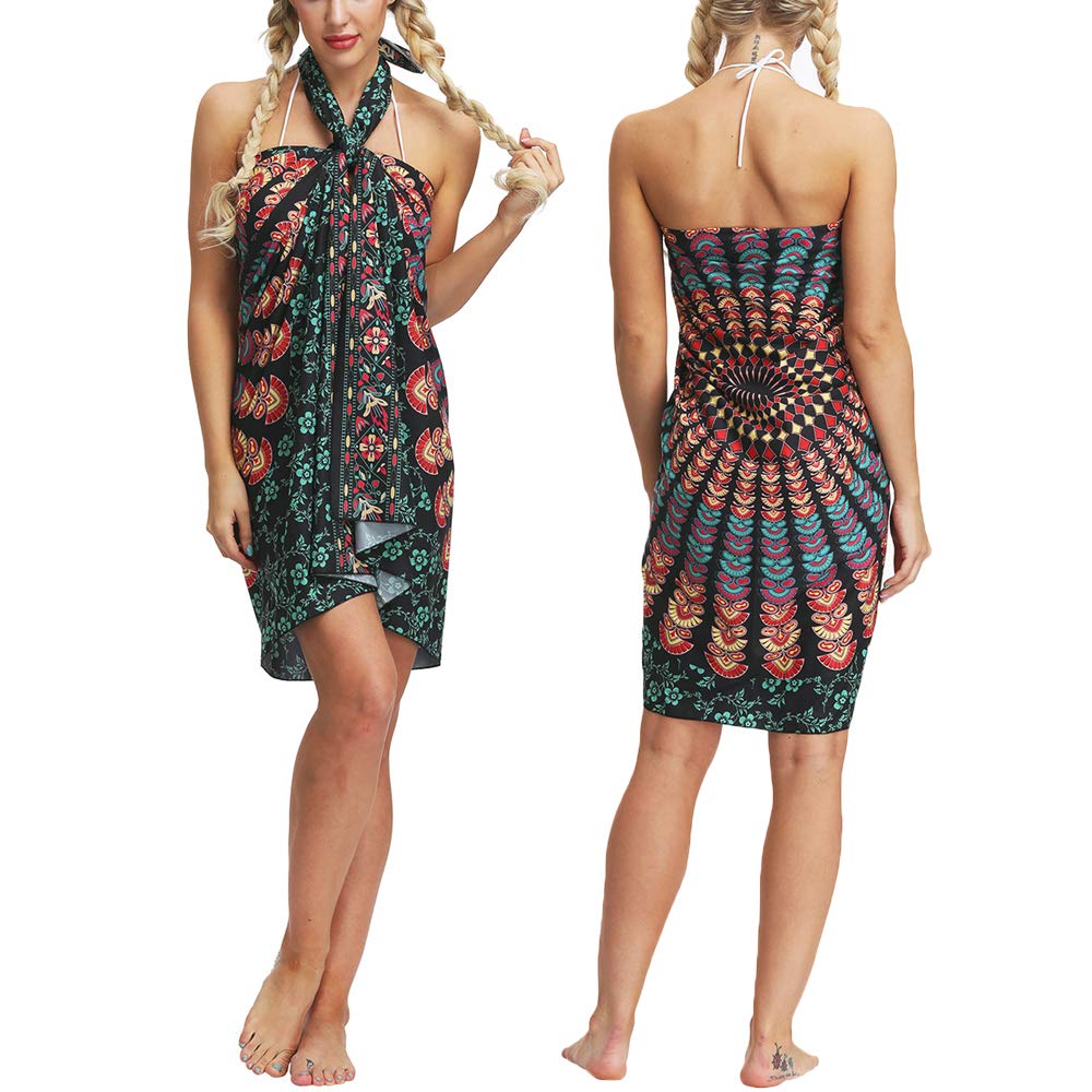 Boho Sarong Wrap - Women's Beach Cover Up Skirt & Bikini Towel for Summer Vacation, Pool Party, and Tropical Getaway