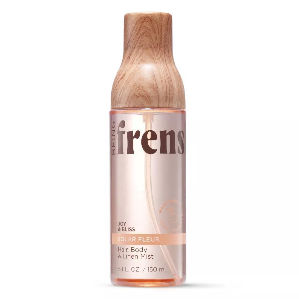 Being Frenshe Hair, Body & Linen Mist Spray - Solar Fleur Scented Perfume (5 fl oz) | Refreshing Fragrance for Hair, Skin & Bedding | Perfect for Daily Use, Travel & Home Aromatherapy