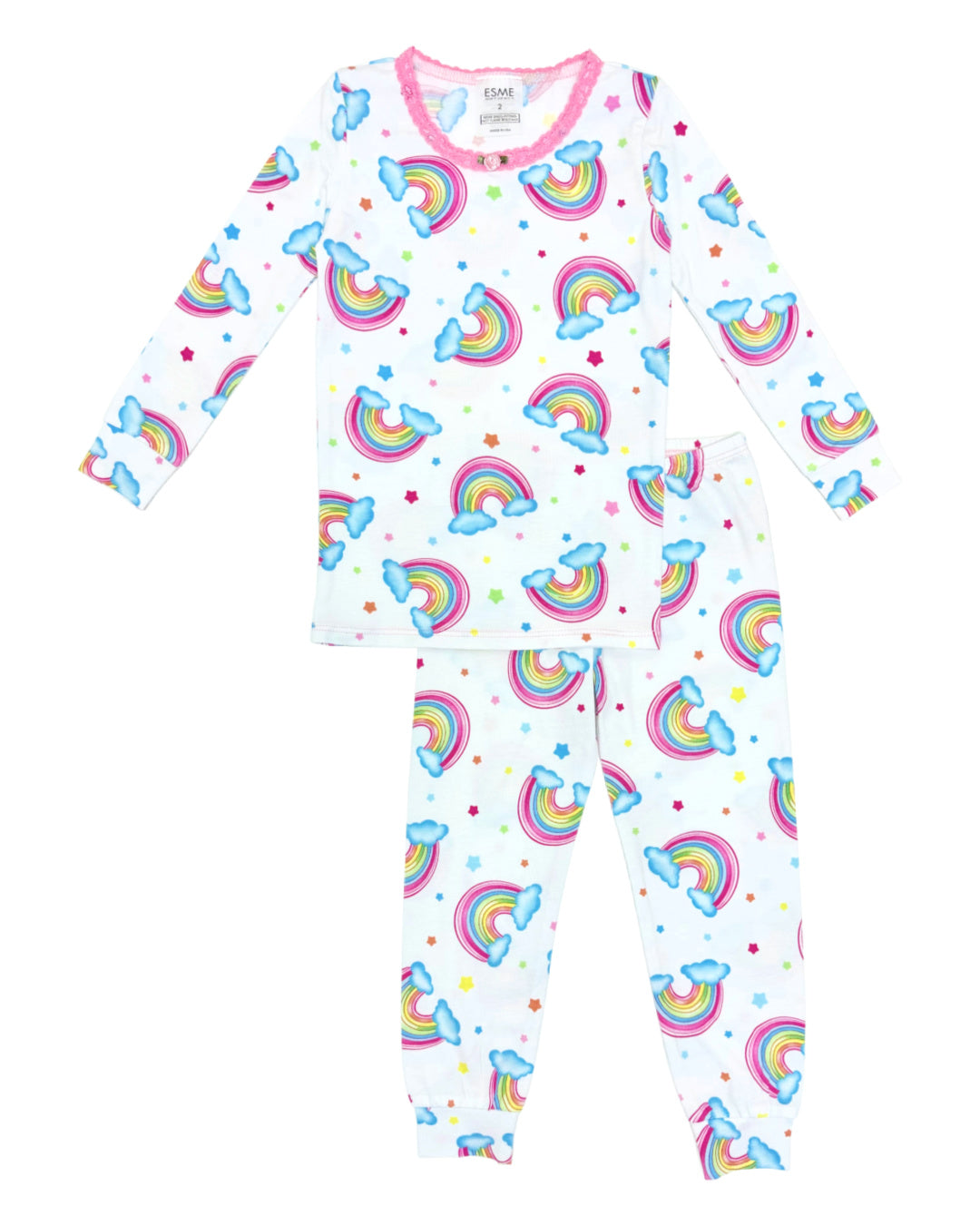 Rainbows & Stars Long Sleeve Set for Kids - Cute & Comfortable Outfit for School, Playdates & Family Photos