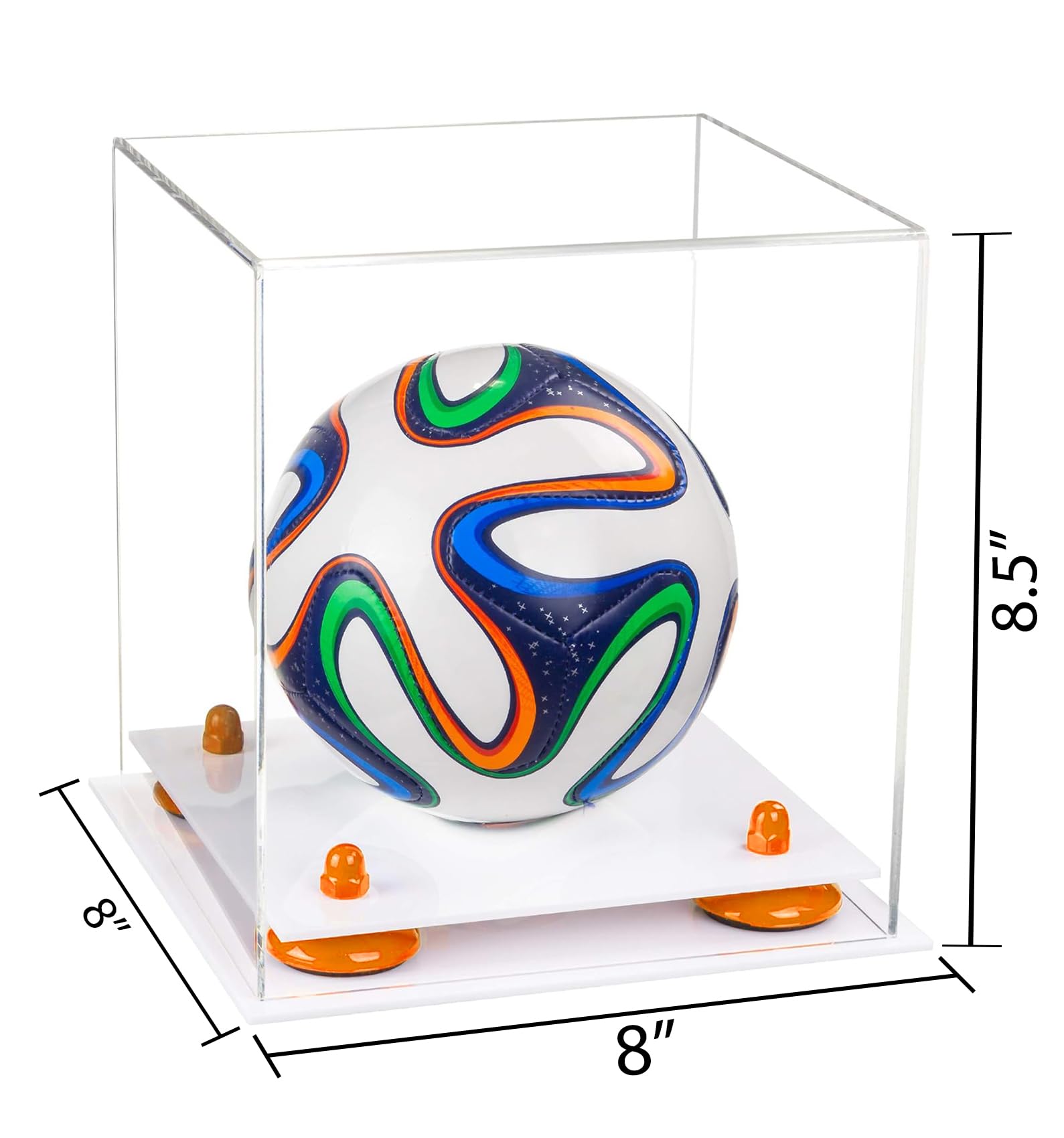 Acrylic Mini Soccer Ball Display Case - Perfect for Collectibles, Miniatures & Sports Memorabilia - Great for Shelves, Desks & Gift Displays