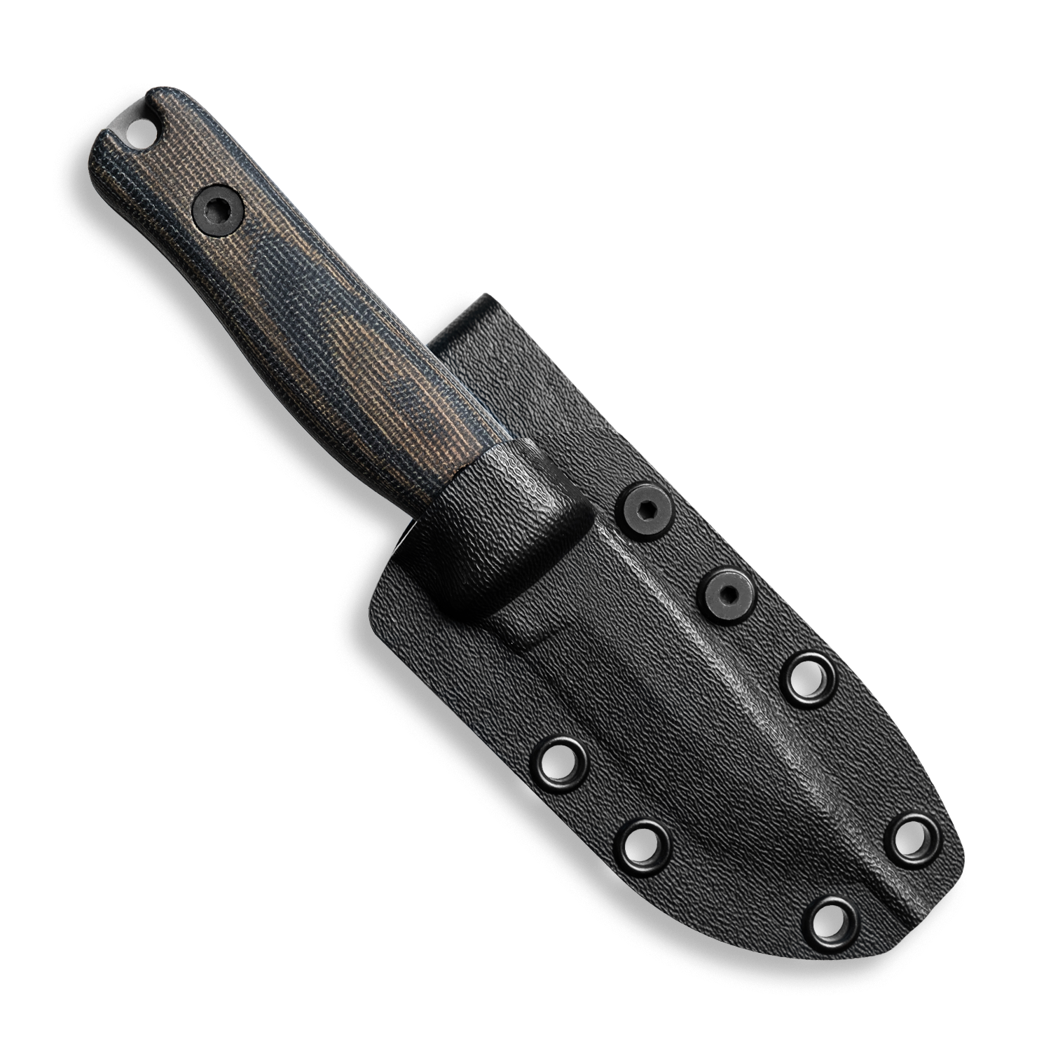 F3 EDC Fixed Blade Knife - CPM 3V Steel with Matte Stonewash Finish - Green & Black Layered Canvas Micarta Handle - Outdoor Camping, Hunting, Survival and Everyday Carry Knife