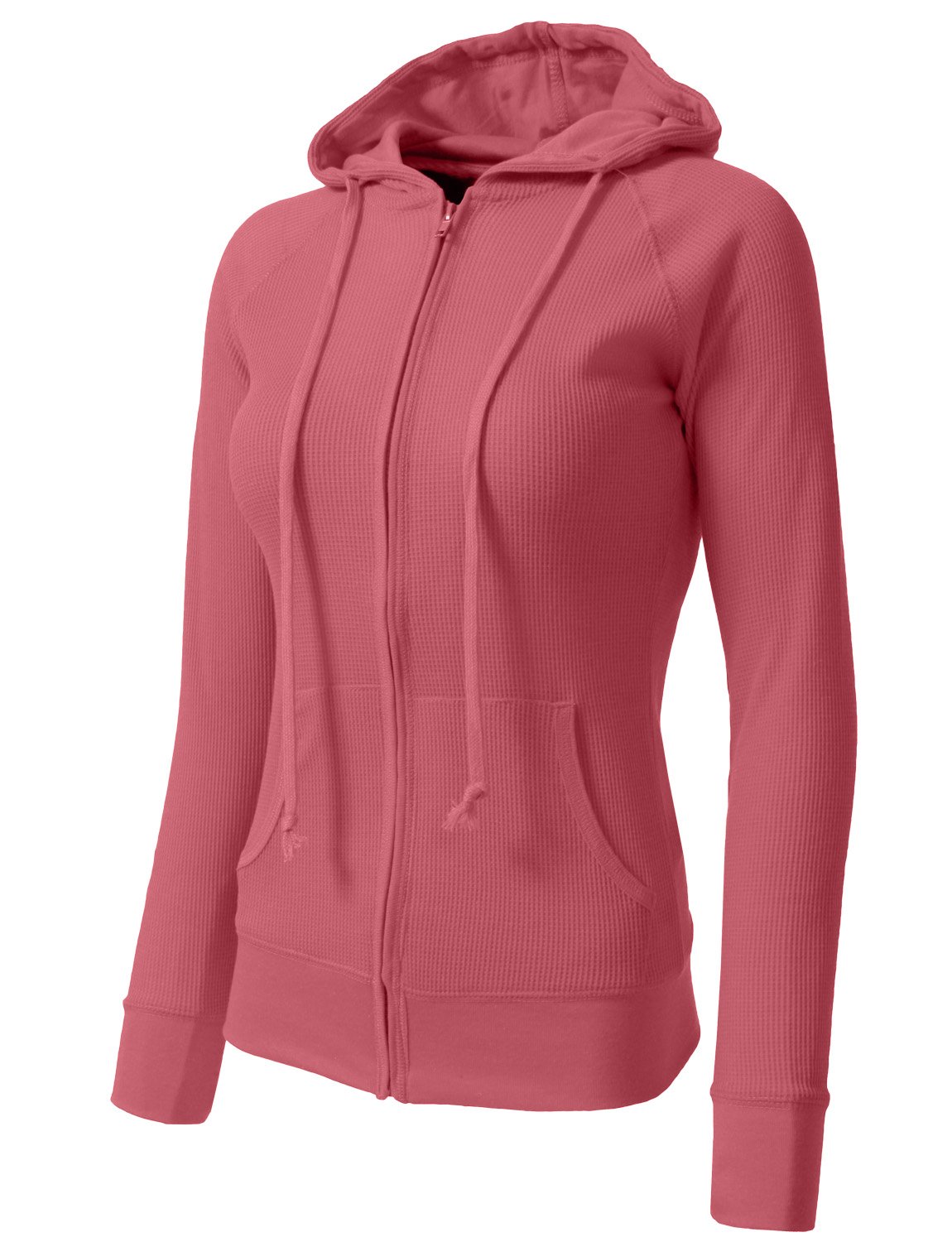 NE PEOPLE Women's Basic Casual Lightweight Thermal Waffle Hoodie - Soft Comfy Pullover Sweatshirt for Lounge, Travel & Outdoor Activities (Sizes S-3XL)