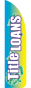 Custom Sidewalk Feather Flag Banner - Eye-Catching Advertising for Title Loans & Businesses | Perfect for Outdoor Promotions, Car Dealerships & Storefront Marketing