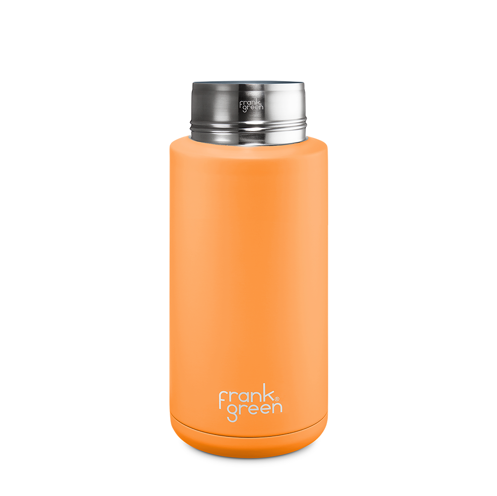 Eco-Friendly Ceramic Reusable Water Bottle - 34oz (1000ml) Leak-Proof & Insulated - Perfect for Gym, Hiking, Office & Travel