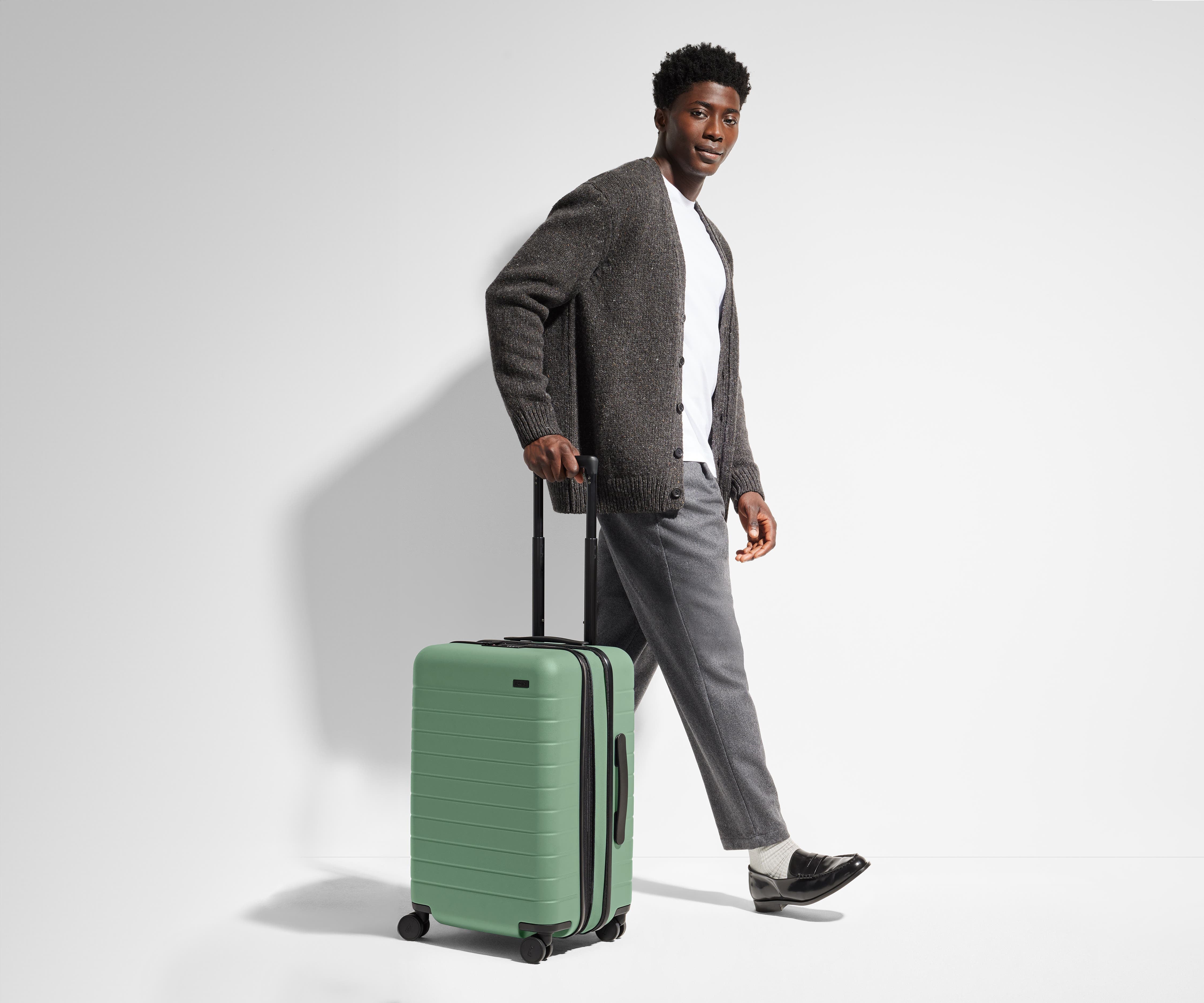 The Bigger Carry On Flex Luggage - Lightweight Expandable Suitcase in Sea Green for Travel & Business Trips