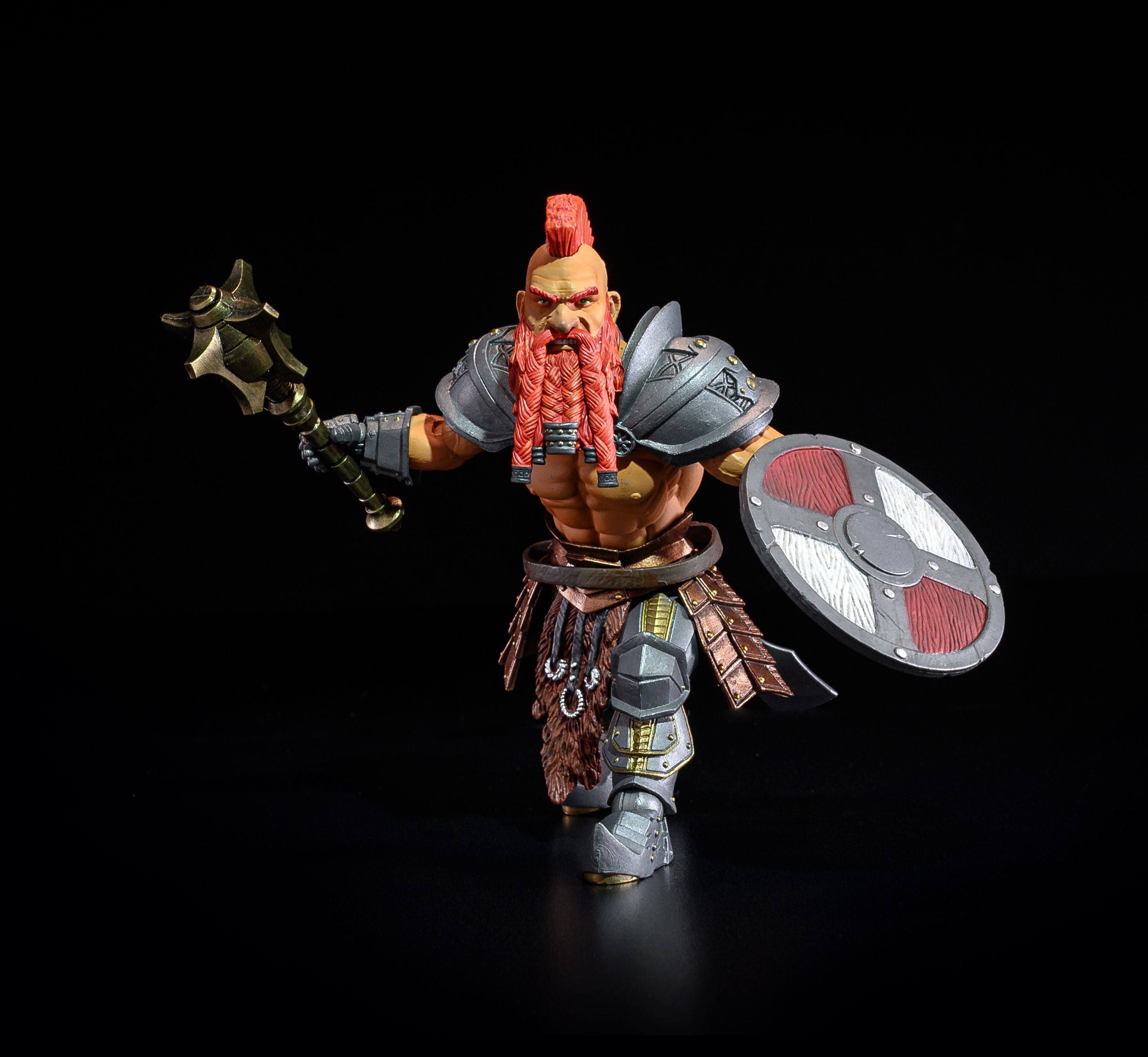 Mythic Legions: House of the Noble Bear Torgun Redfin Action Figure - Collectible Fantasy Warrior for Display & Role-Playing Games