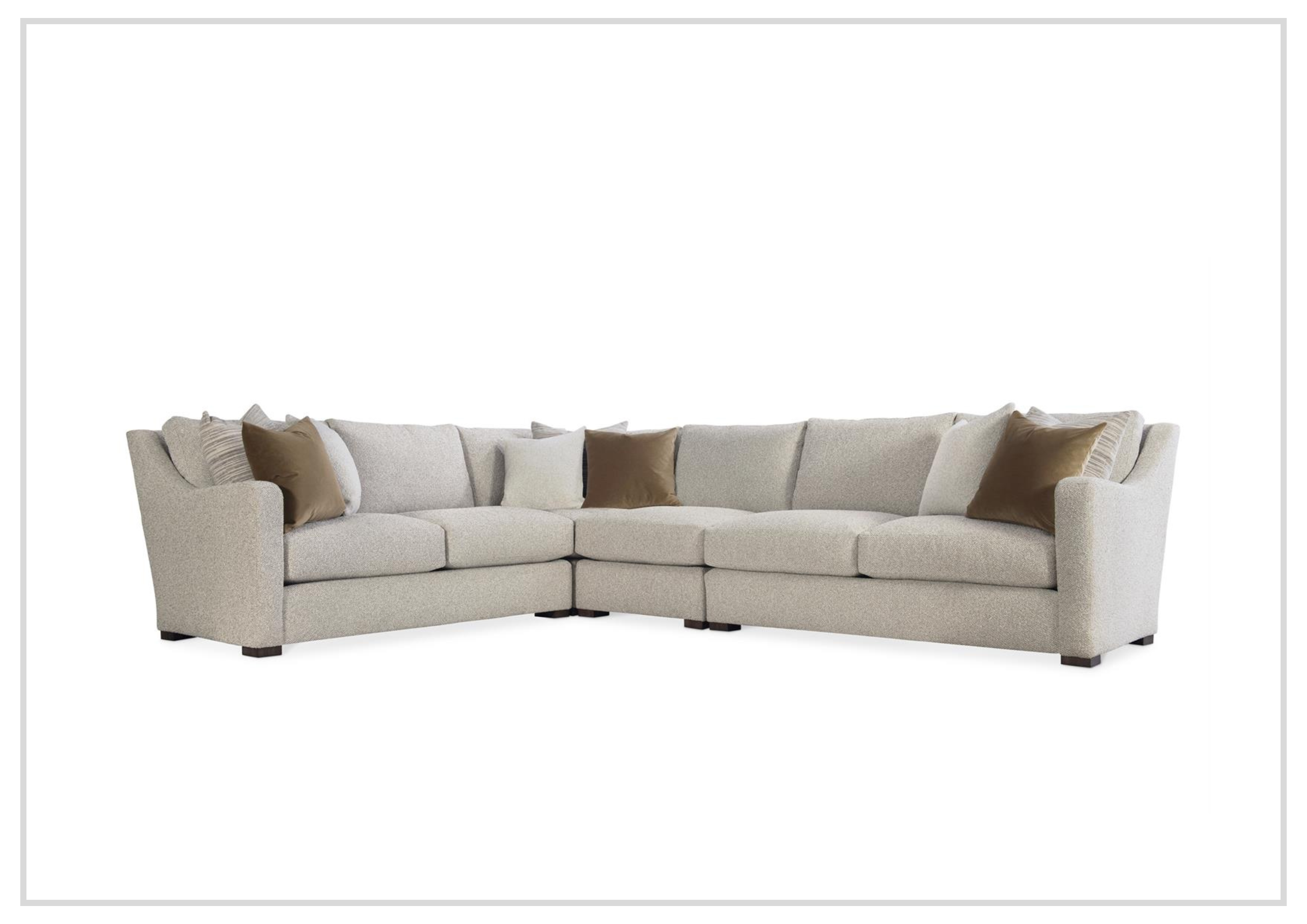 Bernhardt Ventura Beige Fabric Sectional Sofa - Modern Living Room Furniture for Comfortable Relaxation & Stylish Home Decor
