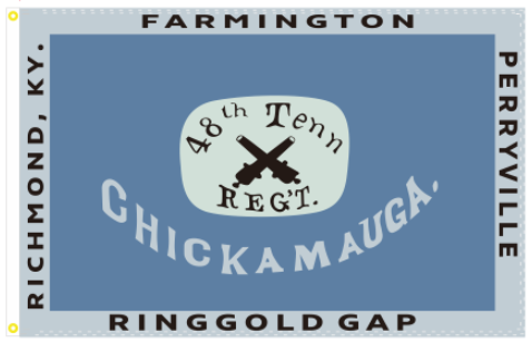 48th Tennessee Regiment 3'x5' Historical Civil War Flag - Rough Tex 100D Fabric - Chickamauga & Ringgold Gap Battle Reenactment - Perfect for Historical Displays, Reenactments & Patriotic Decor