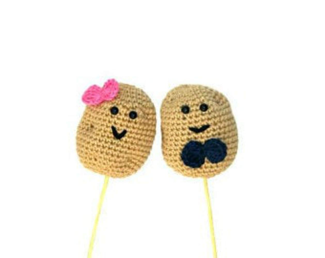 Funny Potato Cake Toppers - Bride and Groom Wedding Cake Decorations for Anniversary, Birthday & Bridal Shower Parties | Perfect for Wedding Cakes, Cupcakes & Dessert Tables