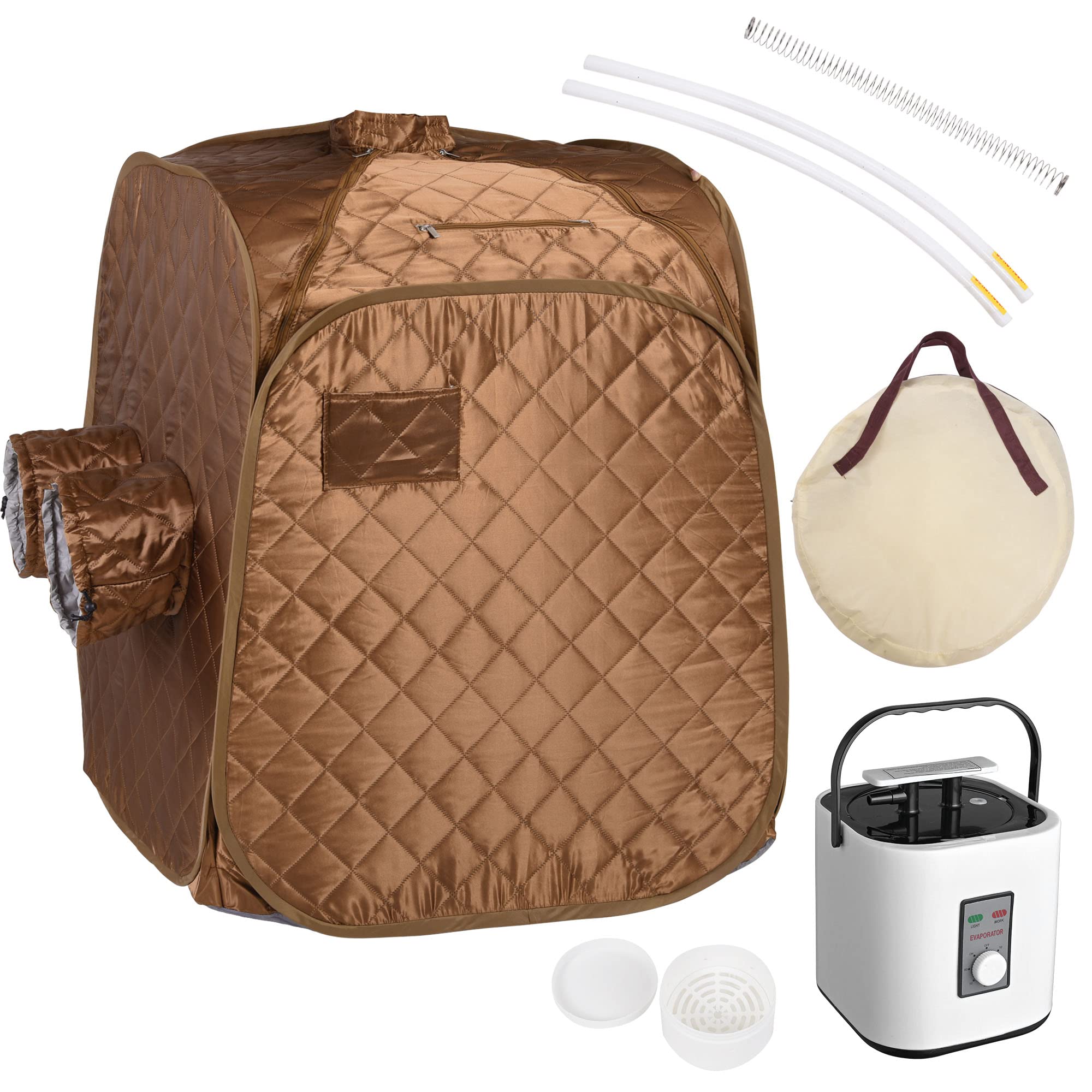 AW BYOOTIQUE 2L Portable Steam Sauna Spa Tent with Timer & Fast Fold - Detox Therapy & Relaxation at Home - Includes Steam Generator & Carry Bag - Perfect for Home Spa, Yoga, and Post-Workout Recovery
