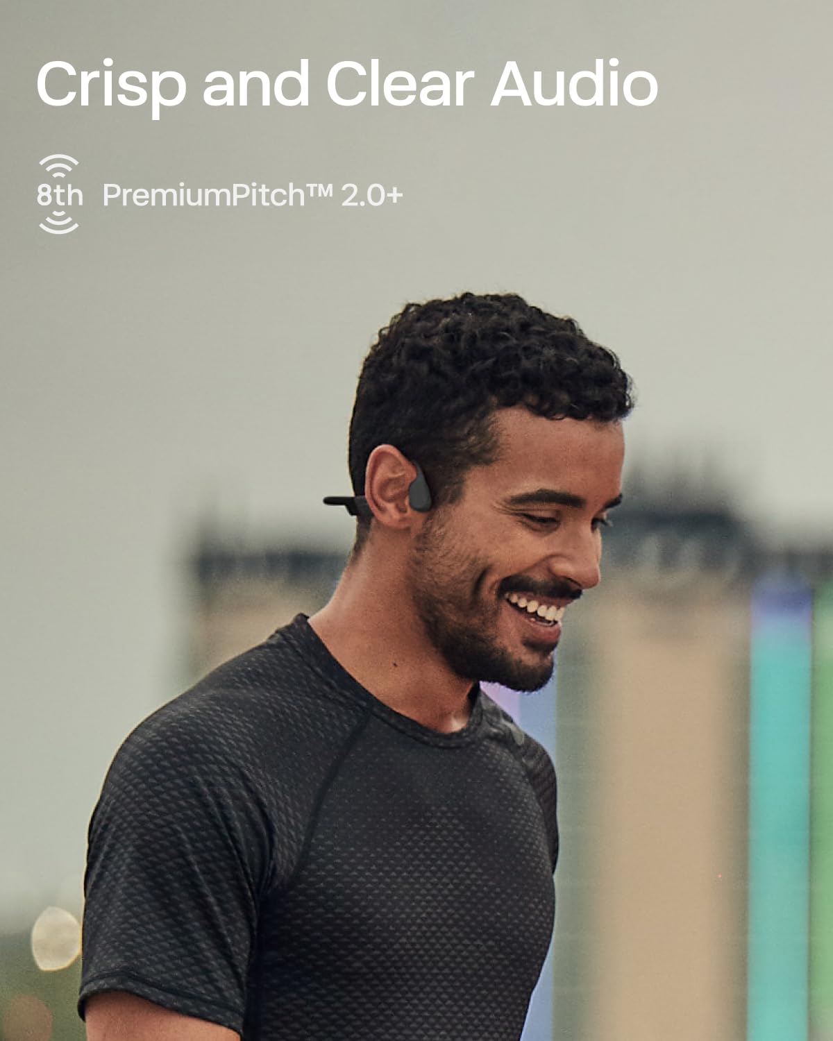 SHOKZ OpenRun Mini (AfterShokz Aeropex Mini) - Lightweight Bone Conduction Open-Ear Bluetooth Headphones for Running, Cycling & Workouts - IP67 Waterproof Wireless Sport Earbuds with Built-in Mic & Headband - Perfect for Gym, Jogging & Outdoor Activities