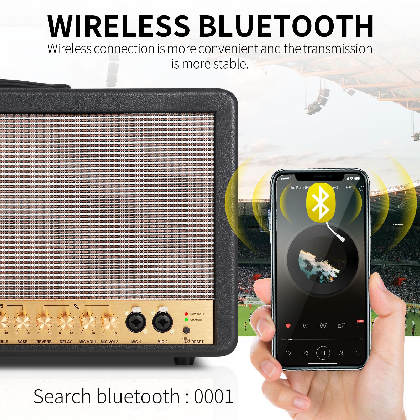 XTUGA QS06 Portable Bluetooth Speaker - Wireless Outdoor Speaker with Multi-Functional Features, Supports Various Sound Effects - Perfect for Camping, Beach, Hiking & Outdoor Adventures