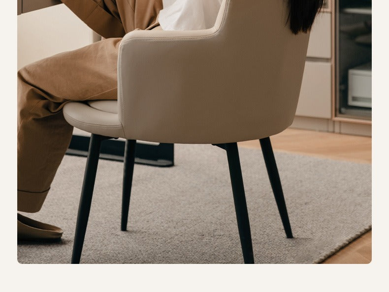Premium Italian Organic Leather Computer Chair - Soft, Comfortable & Luxurious for Home Office, Gaming & Workspace