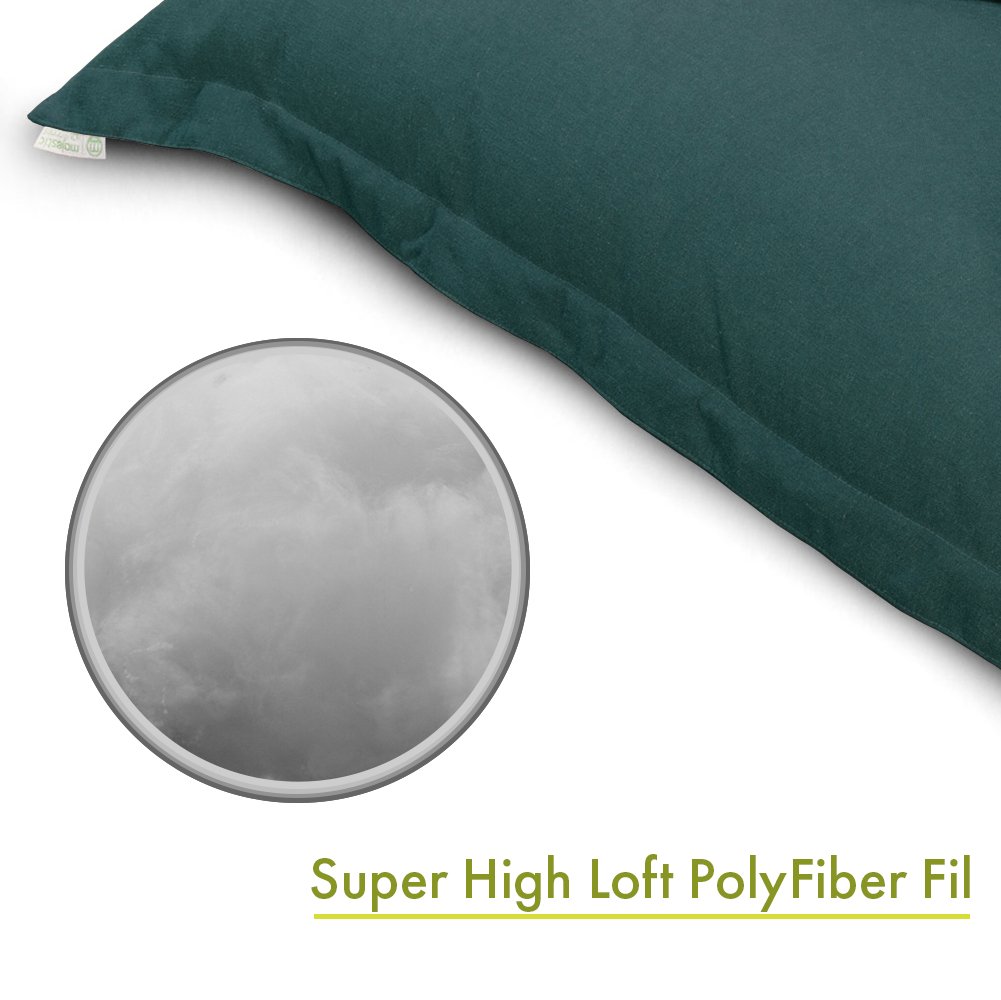 Majestic Home Goods Villa Floor Pillow - Navy Blue Large Floor Cushion for Living Room, Bedroom, Yoga & Meditation - Soft & Comfortable Floor Seating for Adults & Kids