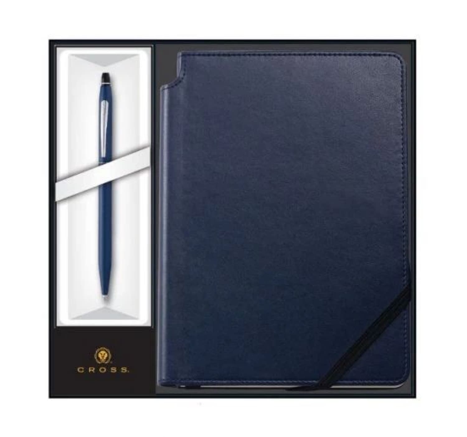 Premium Cross Click Ballpoint Gel Pen Set - Midnight Blue Ink with Matching Journal - Perfect for Office, School & Gift Giving