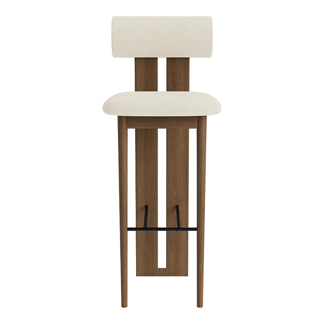 Hansen Hyldahl Hippo Bar Chair by Norr11 - Modern Scandinavian Stool for Kitchen, Dining & Bar Counter - Perfect for Home, Cafe & Restaurant Use