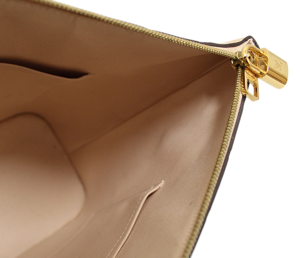 Authentic Louis Vuitton Beige Monogram Vernis Leather Montebello MM Tote Bag for Women - Luxury Designer Handbag Perfect for Work, Travel & Everyday Use