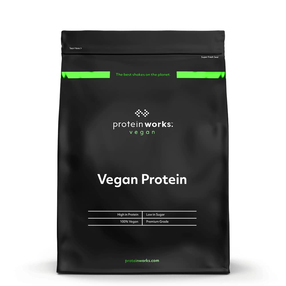 Vegan Protein Powder - 100% Plant-Based, Natural, Gluten-Free, Low Fat, Unflavored (1.10 lb) | Ideal for Post-Workout Recovery, Smoothies & Healthy Meal Replacement