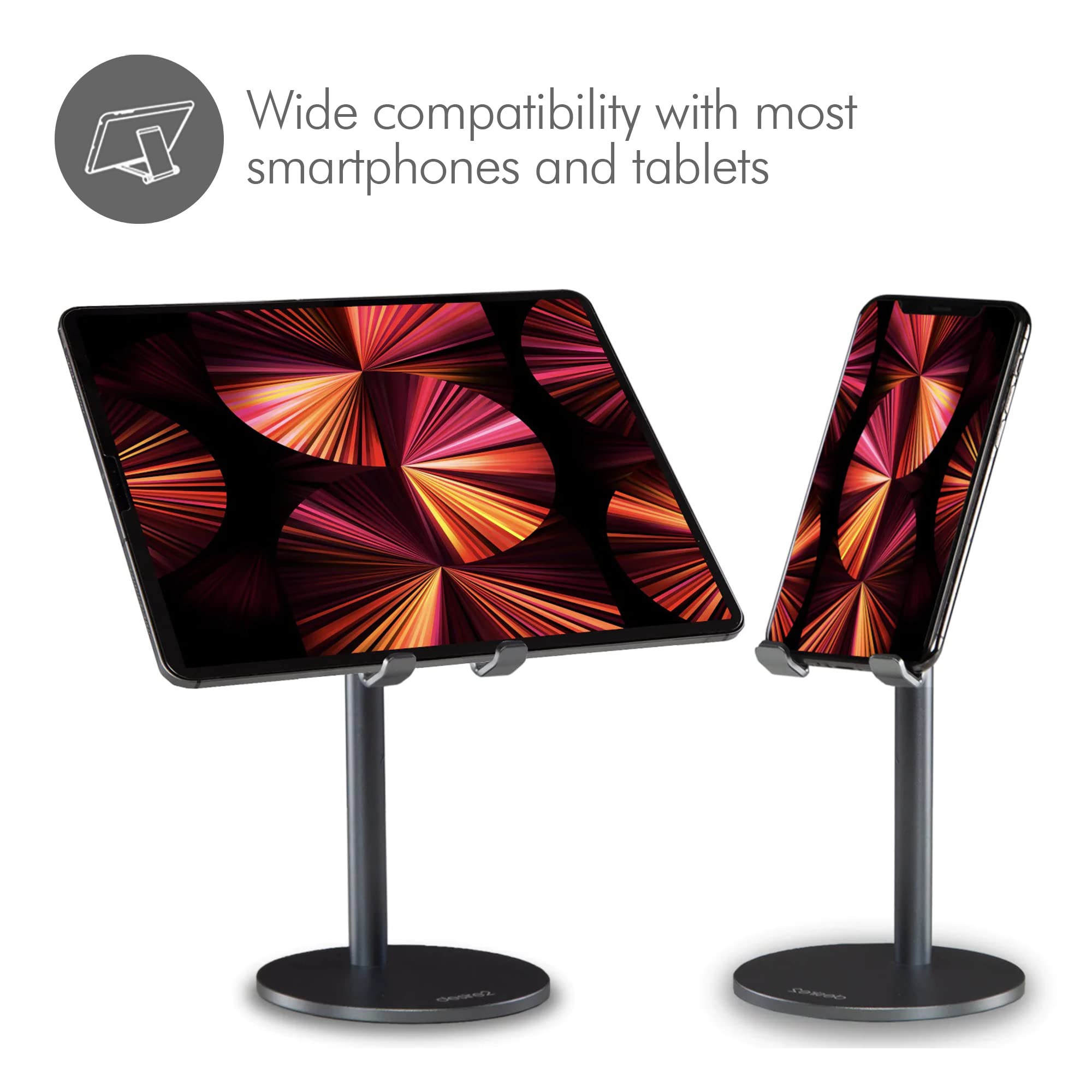 Adjustable Phone Stand for Smartphone & Tablet - Multi-Angle Rotatable Holder, Desk Mount for Office, Home, Reading & Watching Videos | Universal Phone & Tablet Stand for Men and Women