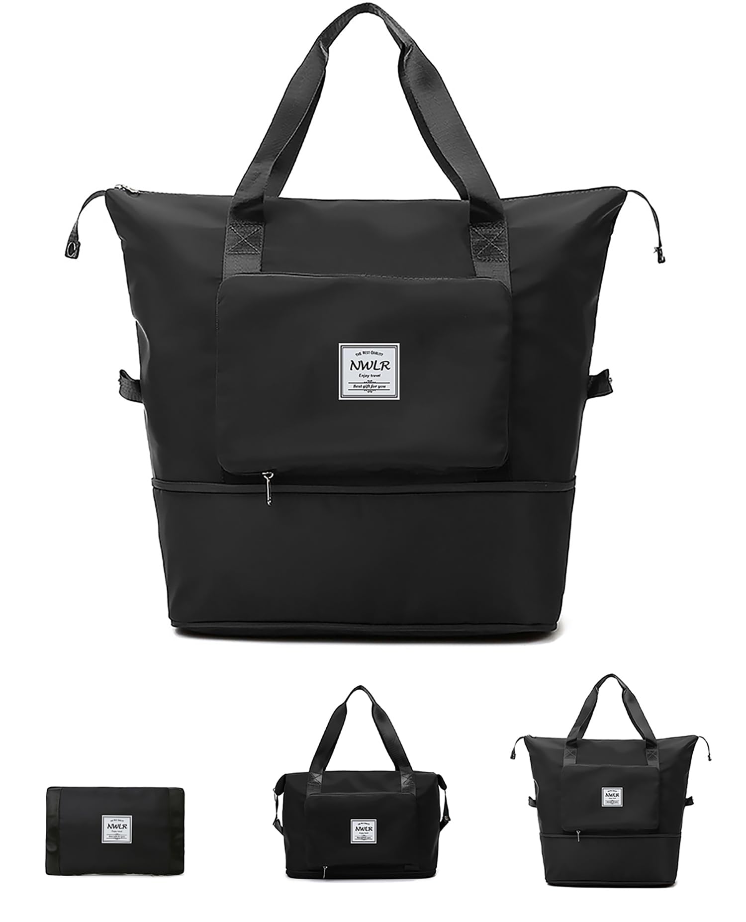 Large Capacity Waterproof Foldable Travel Duffel Bag - Weekender Overnight Shoulder Gym Tote for Women & Men - Perfect for Weekend Getaways, Gym, Sports & Air Travel