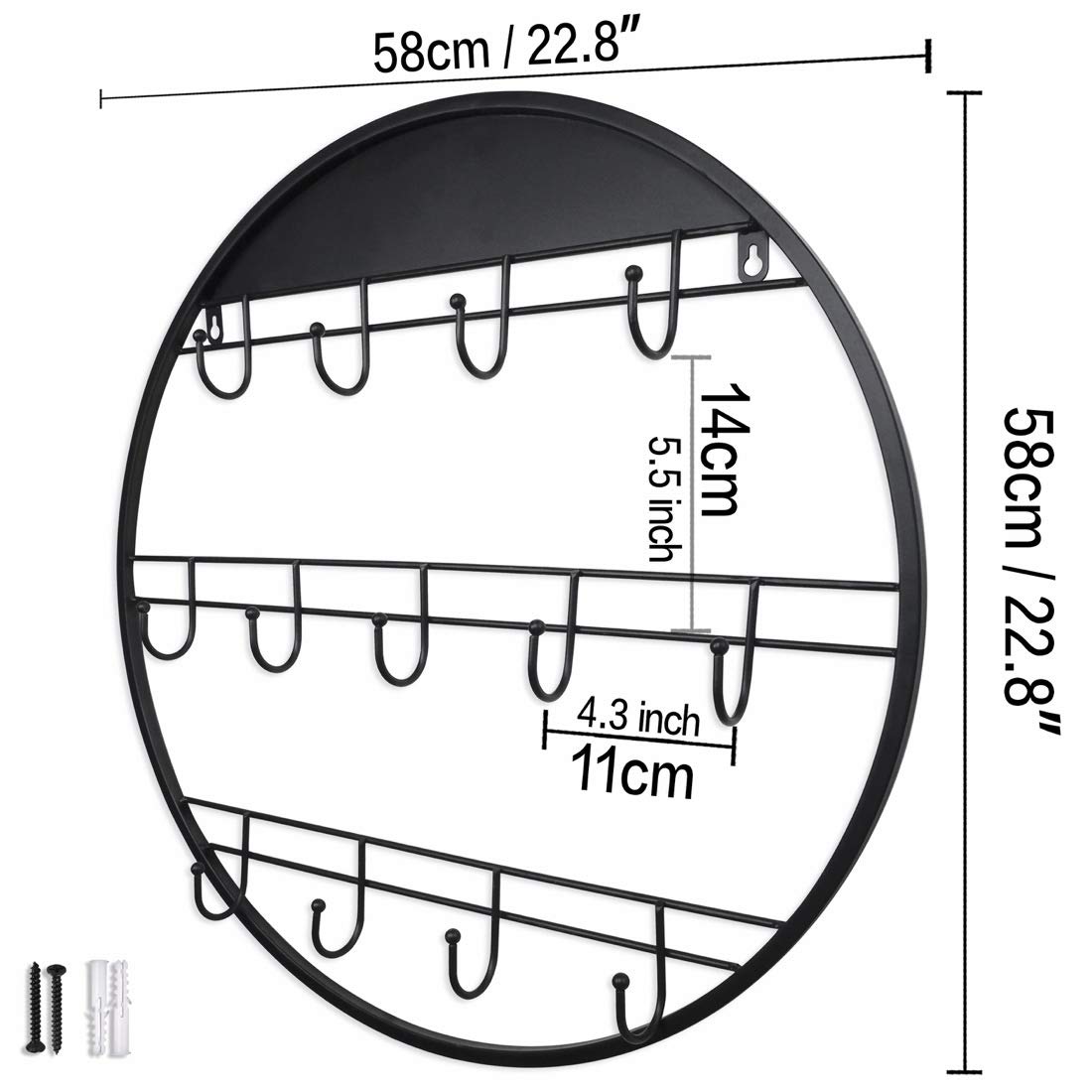Wall Mounted Coffee Mug Holder - 22