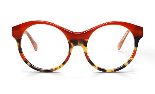 Orange and Tortoise Front With Brown and Tortoise Temples