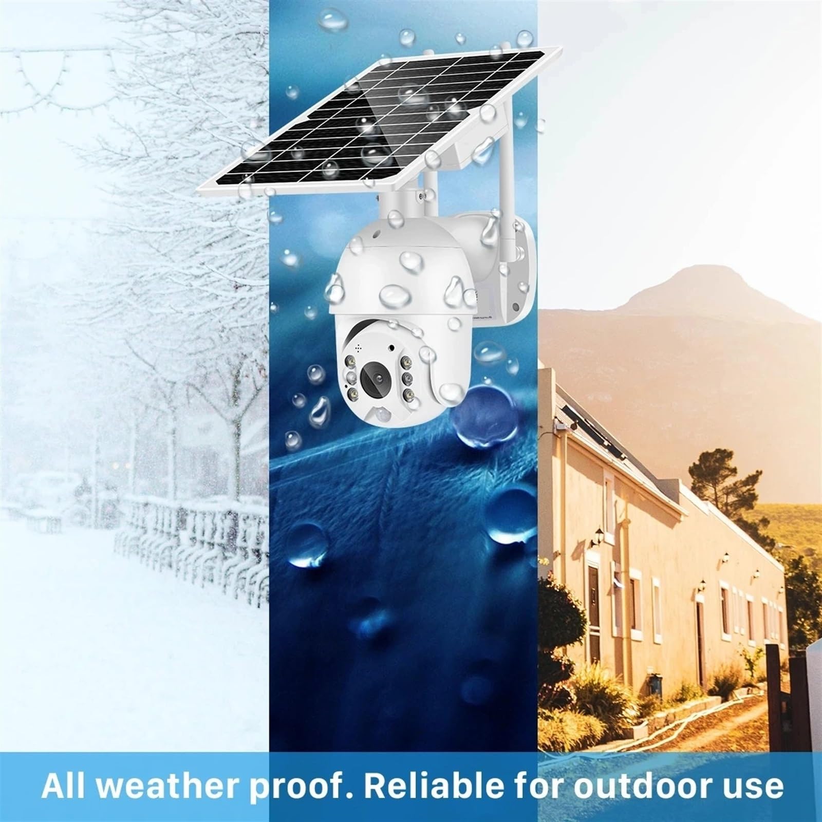 4G Solar PTZ Security Camera - 8W Solar Panel, Outdoor Waterproof, Color Night Vision, PIR Alarm, Two-Way Audio, Motion Detection - Ideal for Home Surveillance, Farm Monitoring & Business Security (WiFi Only)