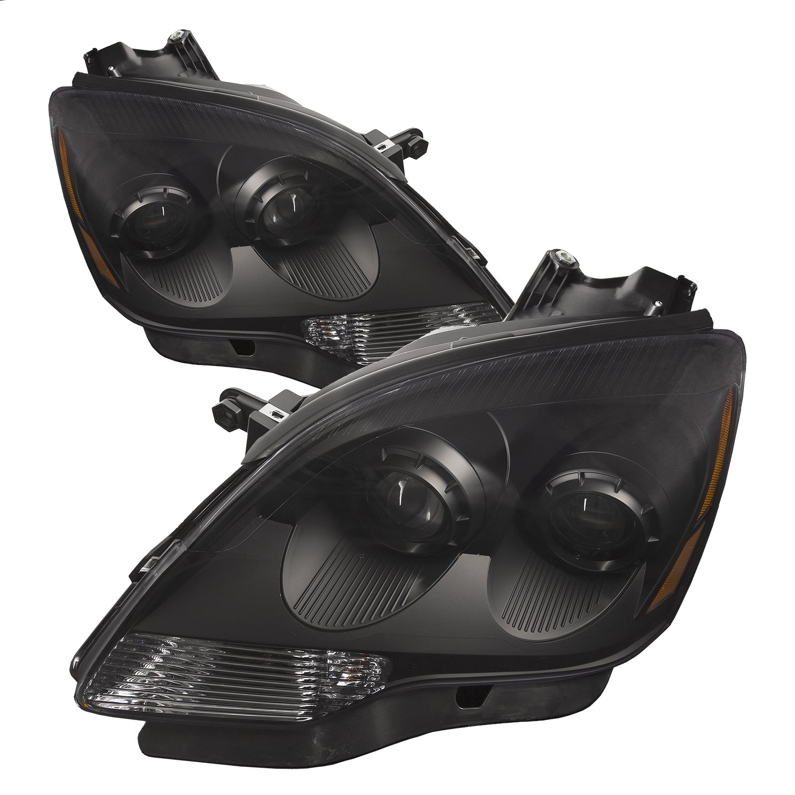 PERDE Compatible with GMC Acadia 2nd Gen (2017-2022) - Pair of Black Housing Headlights with Clear Lens - Replacement Headlamps for Improved Night Visibility & Style Upgrade