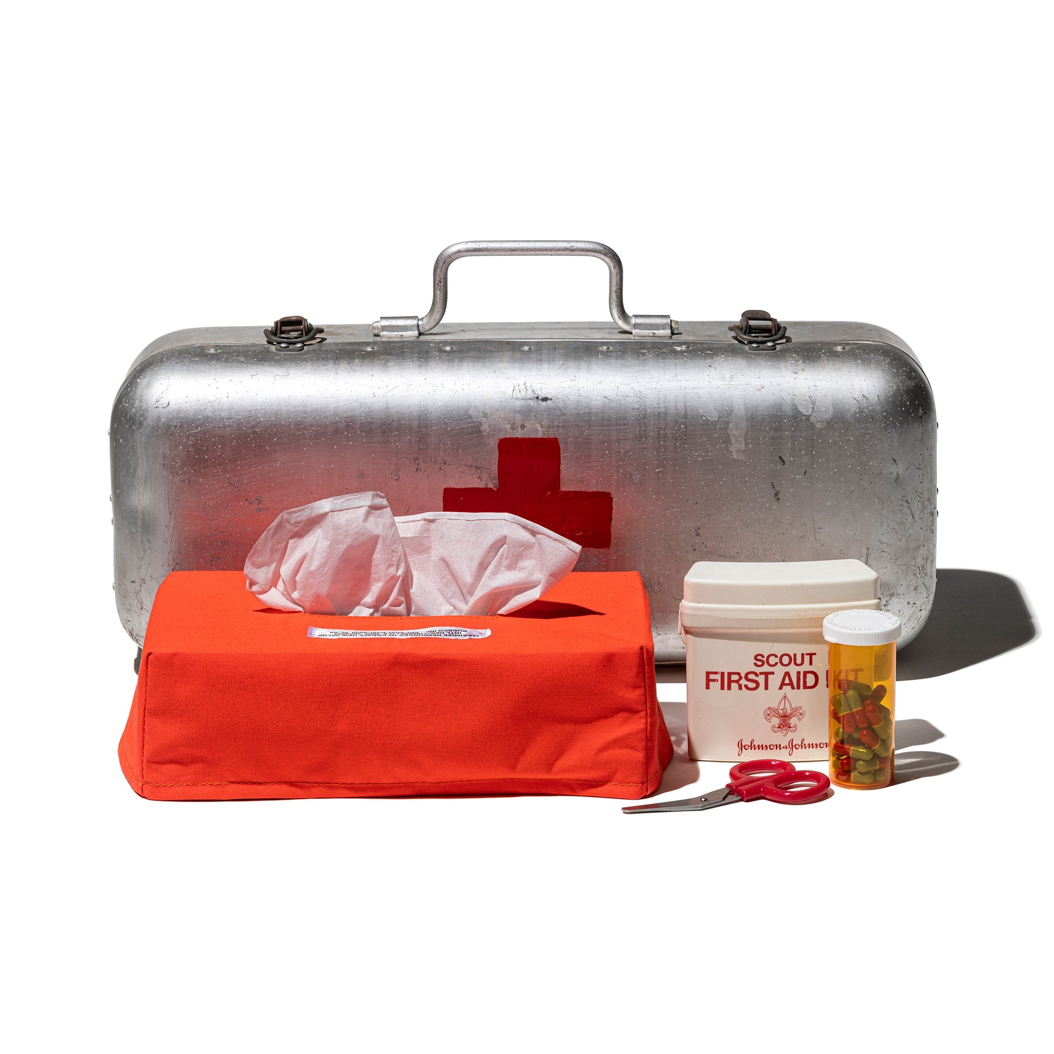 Emergency Tissue Box Cover - Neon Orange for Car, Home & Office - Waterproof & Durable Tissue Holder for Quick Access