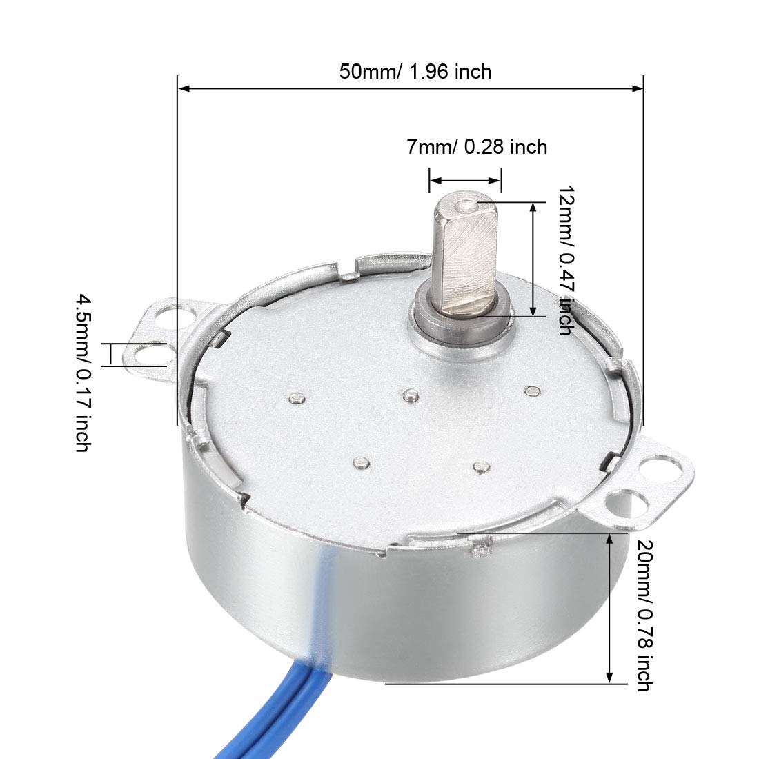 uxcell Metal Gear Synchronous Synchron Motor AC 100-127V 0.8-1RPM 50-60Hz CCW/CW 4W - Replacement Motor for Microwave Ovens, Kitchen Appliances & DIY Projects